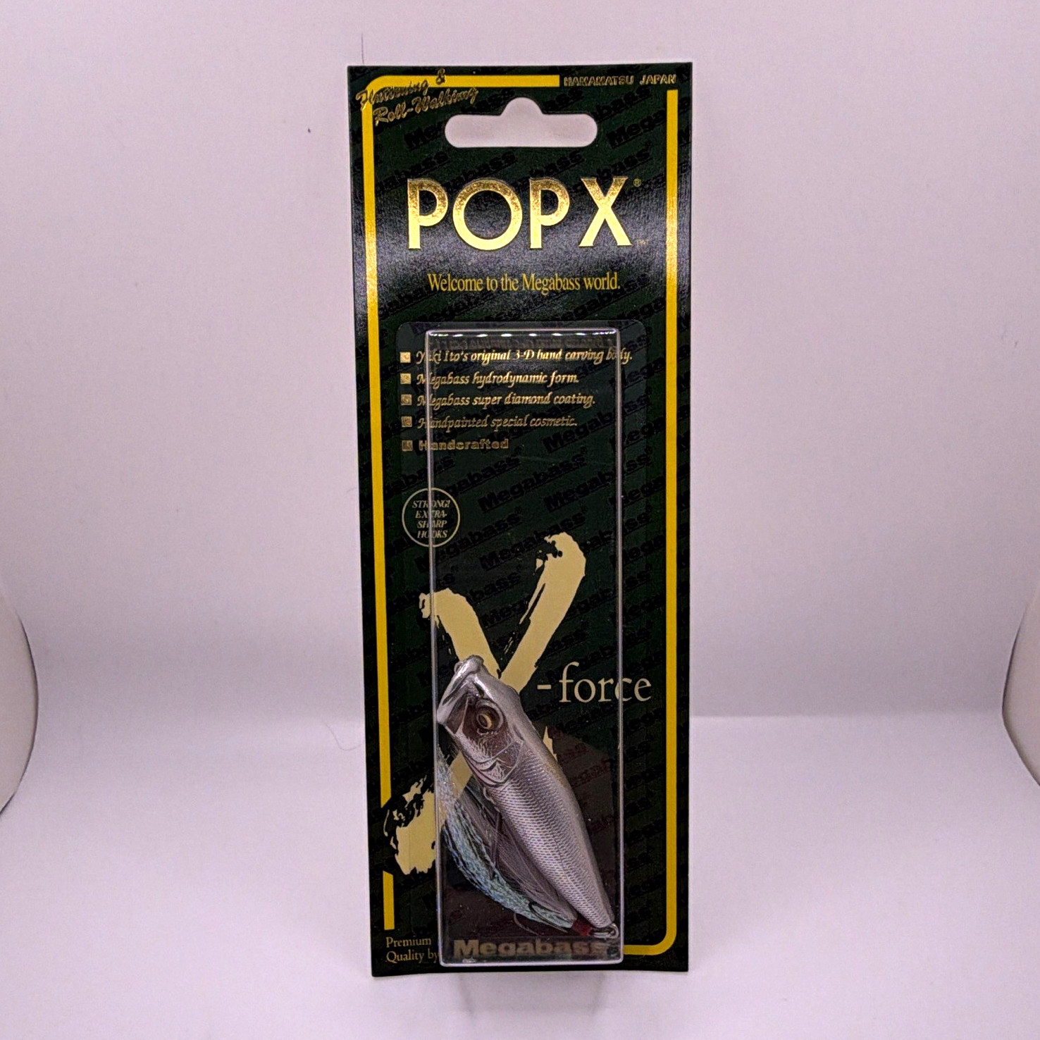 Megabass POPX Topwater Popper GLX Secret Flasher Silver 1/4oz 64mm Megabass POPX Topwater Popper GLX Secret Flasher Silver 1/4oz 64mm