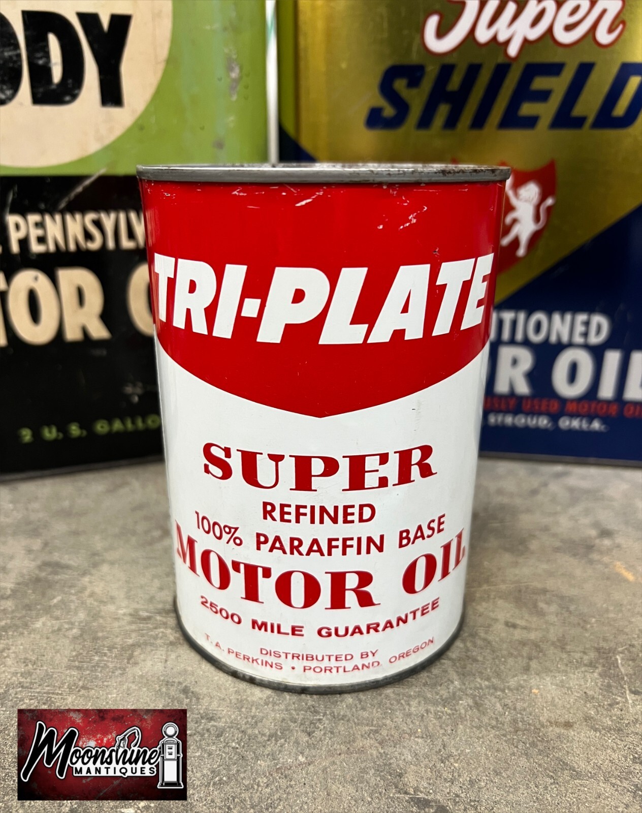 RARE 1960’s TRI-PLATE Motor Oil Can 1 qt. - Gas & Oil RARE 1960’s TRI-PLATE Motor Oil Can 1 qt. - Gas & Oil