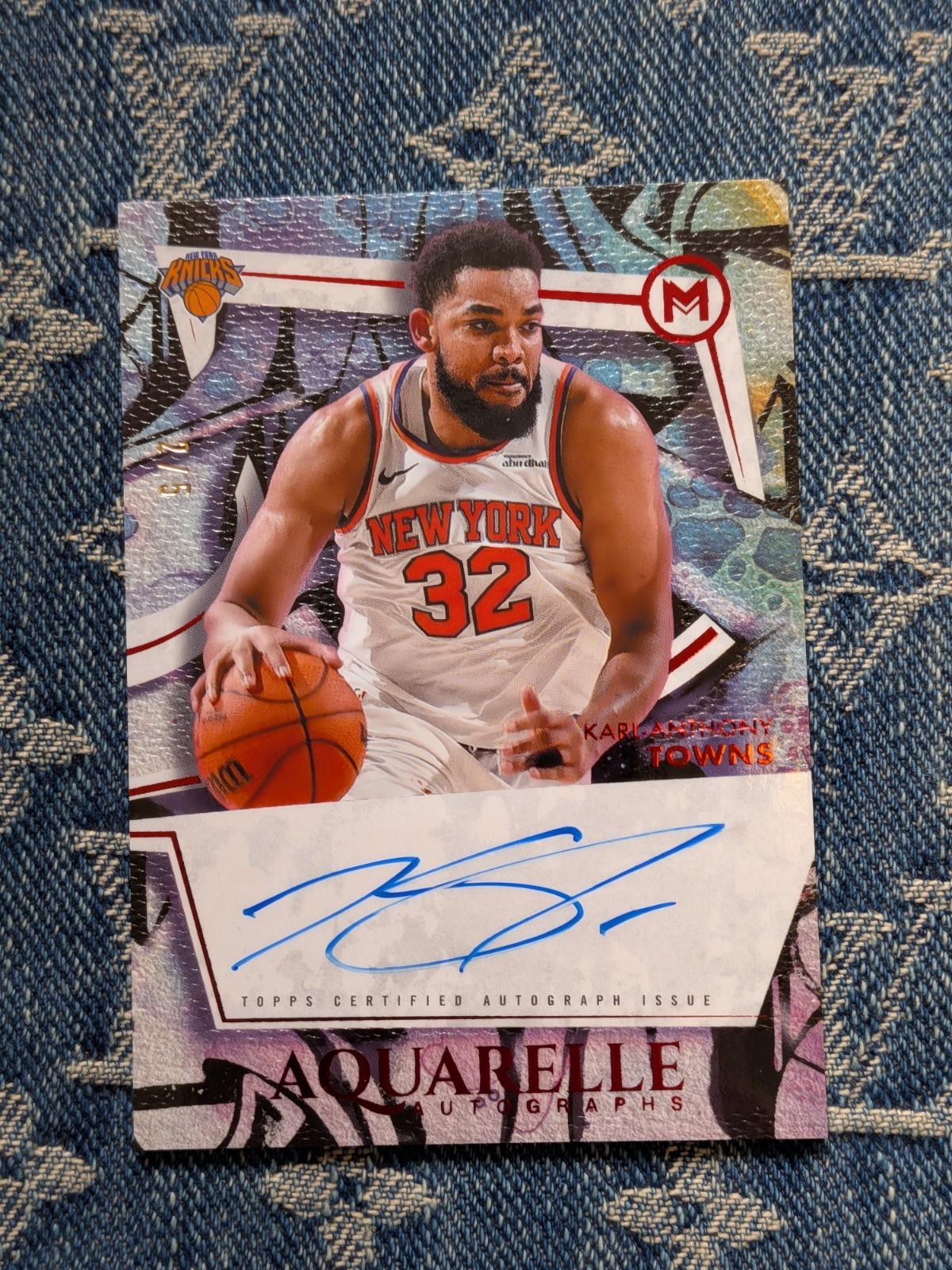 2026 Topps Motif Karl-Anthony Towns Aquarelle Pyrrol Scarlet Auto 2/5 SUPER RARE 2026 Topps Motif Karl-Anthony Towns Aquarelle Pyrrol Scarlet Auto 2/5 SUPER RARE