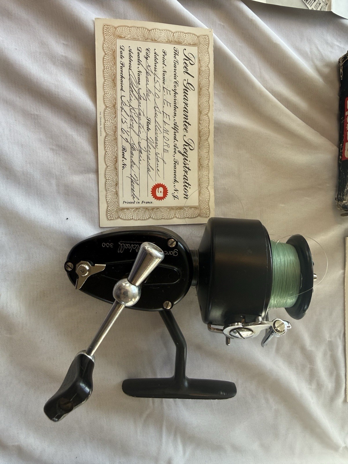 Vintage Garcia Mitchell 300 Spinning Reel NOS Unused France Box Papers
