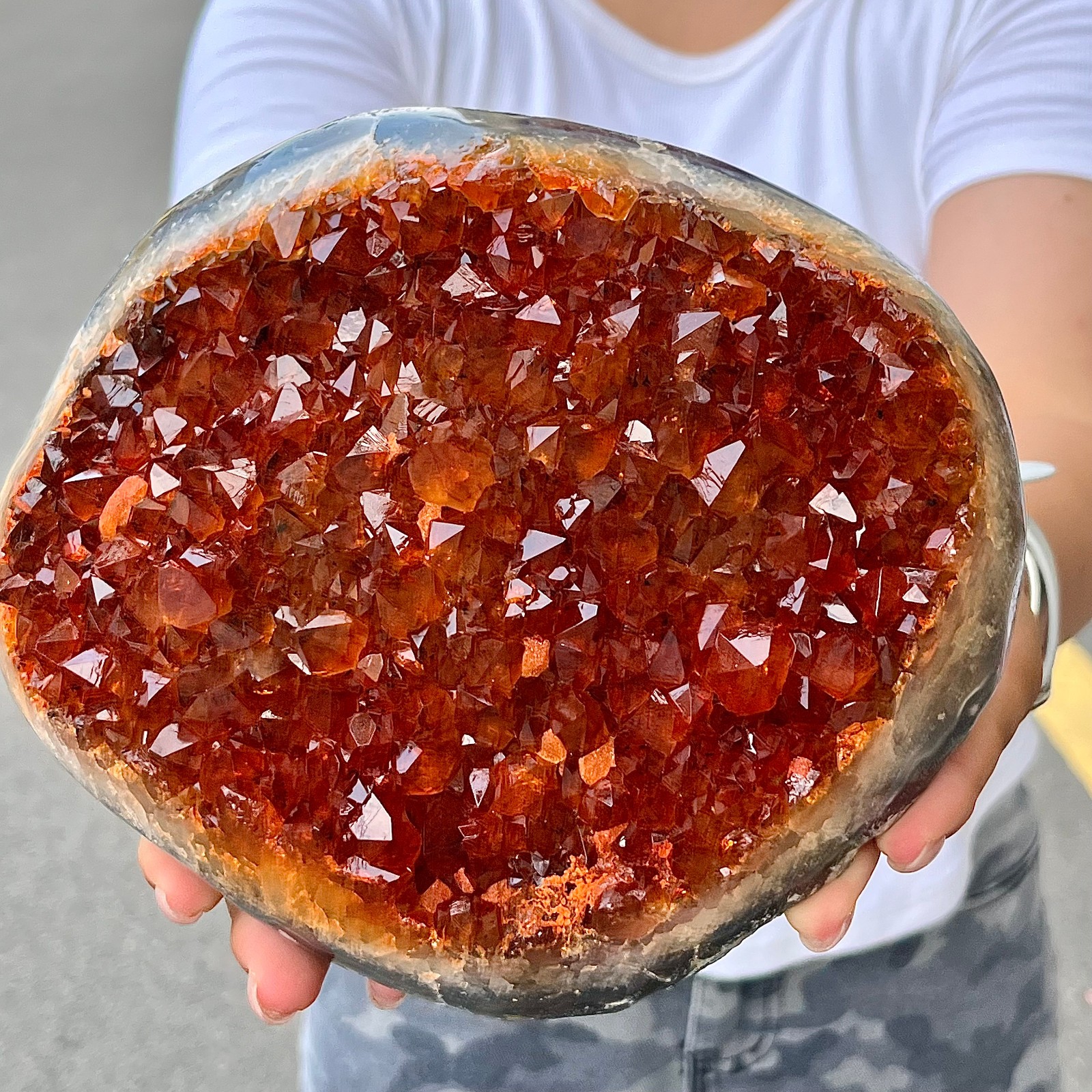 7.84LB  High quality Yellow Cluster Cave Cathedral specimen restoration