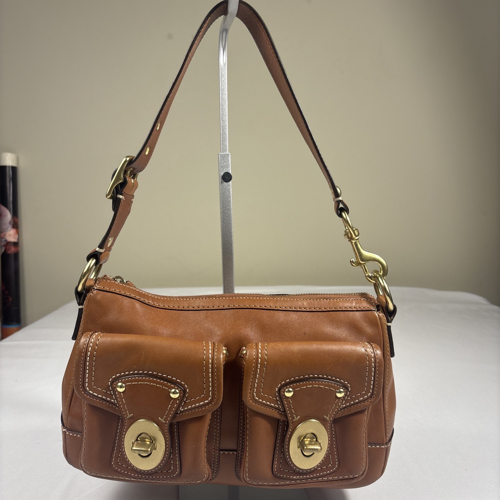 COACH Signature Y2K Legacy Bag 65th Anniversary Dbl Turnlock Authenticated 1286 COACH Signature Y2K Legacy Bag 65th Anniversary Dbl Turnlock Authenticated 1286