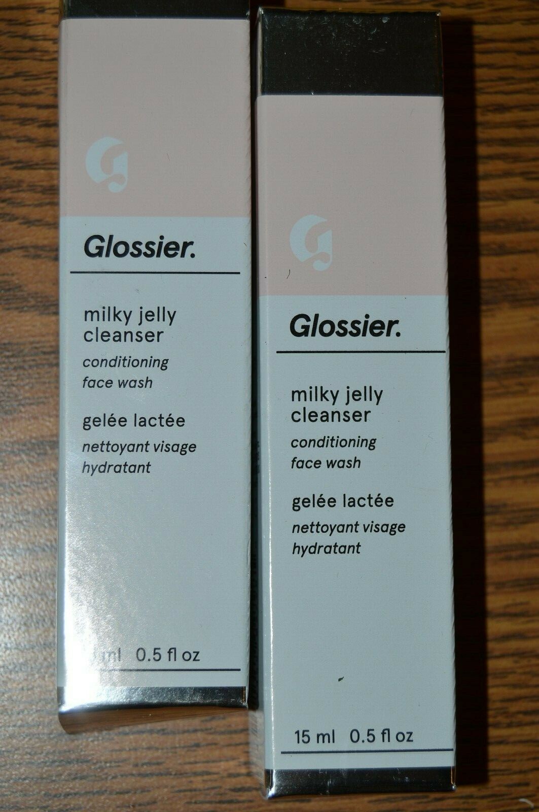 2X GLOSSIER Milk Jelly Cleanser TRAVEL TRIAL SIZE MINI 0.5 oz. / 15 ml BNIB 2X GLOSSIER Milk Jelly Cleanser TRAVEL TRIAL SIZE MINI 0.5 oz. / 15 ml BNIB
