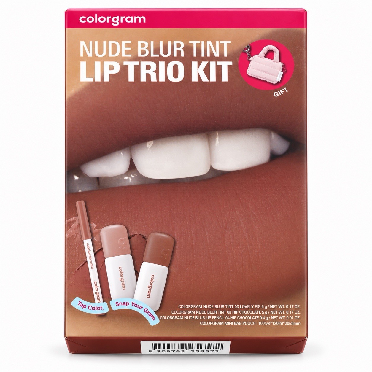 colorgram Nude Blur Tint Lip Trio Kit 2 Tints + Lip Pencil Matte