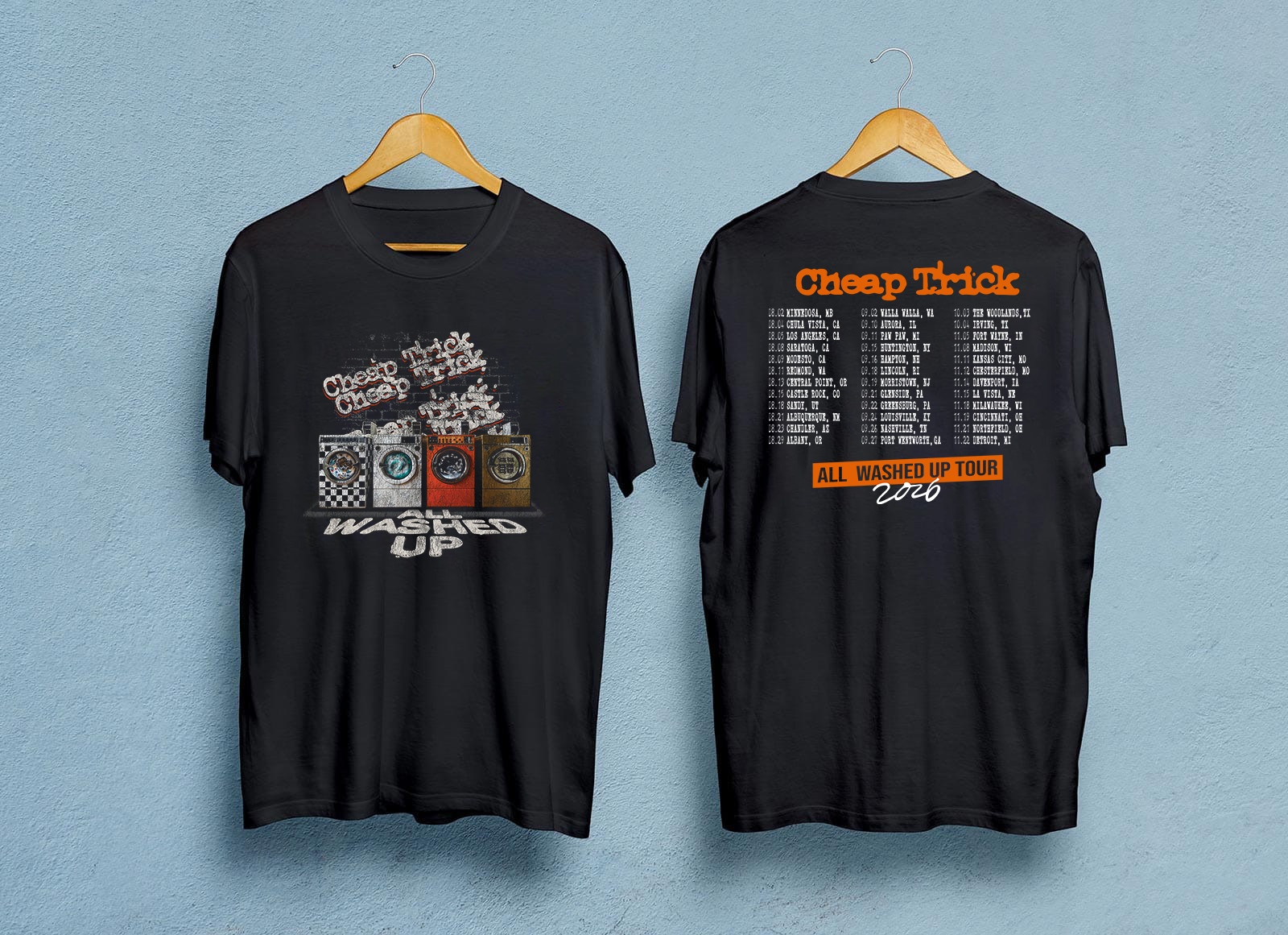 Cheap Trick All Washed Up Tour 2026 Reprint Concert T-Shirt Cheap Trick All Washed Up Tour 2026 Reprint Concert T-Shirt