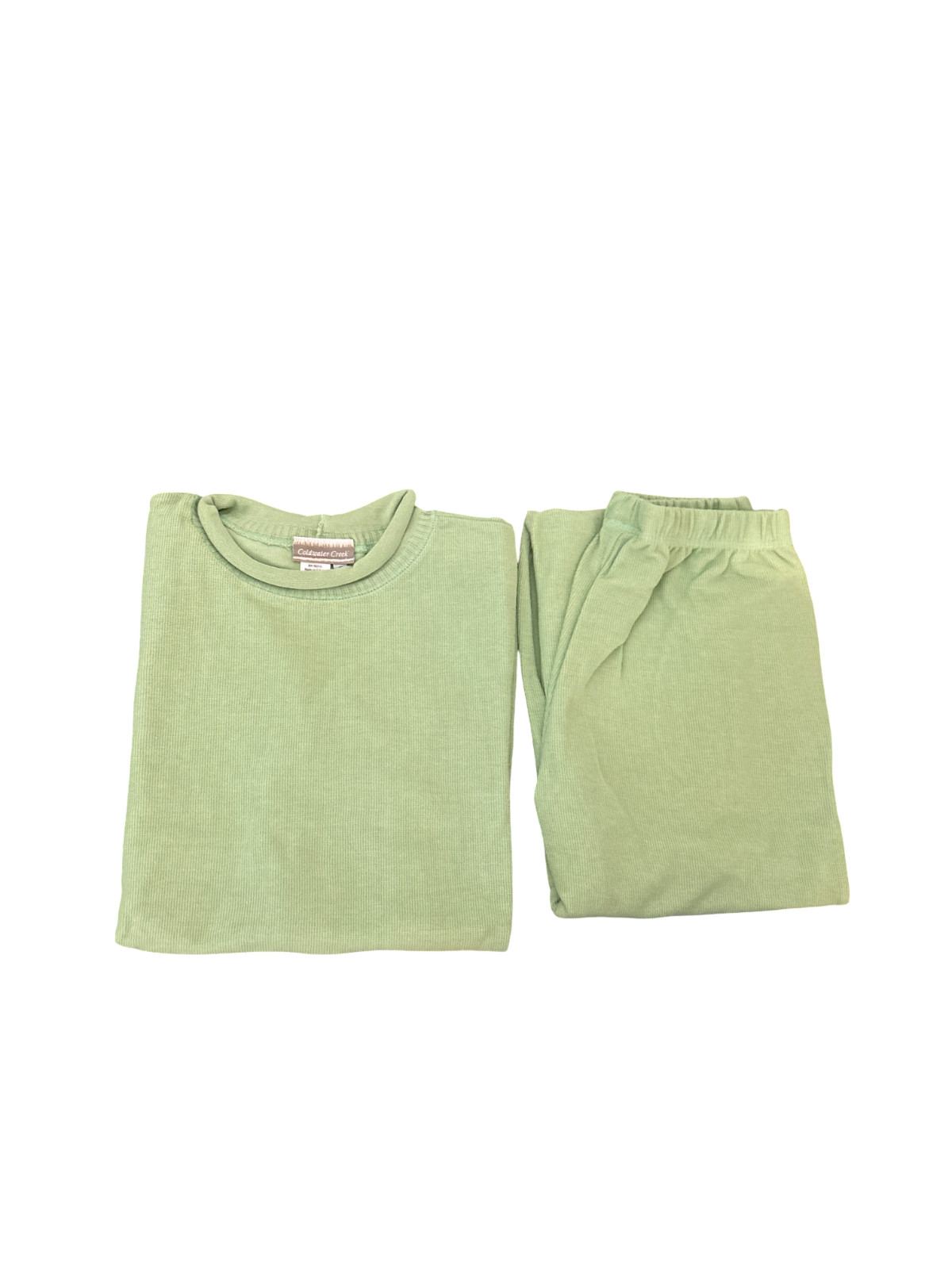 Vintage Coldwater Creek Lime Sage Green Ribbed Pant Set Small NIB Vintage Coldwater Creek Lime Sage Green Ribbed Pant Set Small NIB