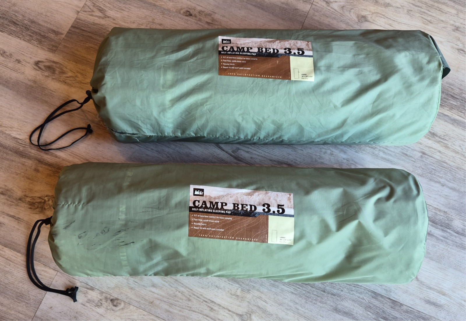REI Camp Bed 3.5 LARGE Mattress Pad R-6.4 Self Inflating Camping Backpacking