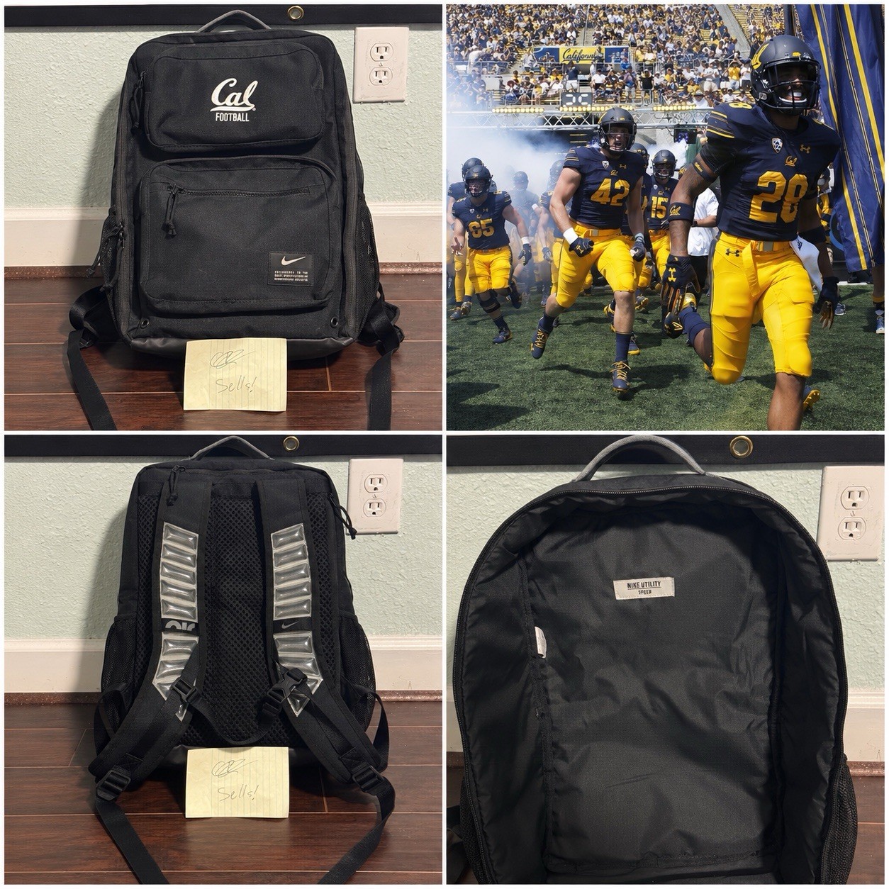 RARE Cal Golden Bears Football Team Issued Nike Utility Speed Backpack 🏈