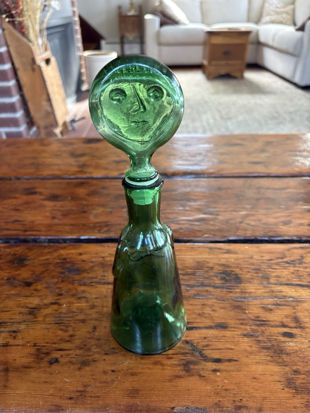 Vintage Kosta Boda Erik Hoglund Glass People Face Decanter Bottle MCM Vintage Kosta Boda Erik Hoglund Glass People Face Decanter Bottle MCM