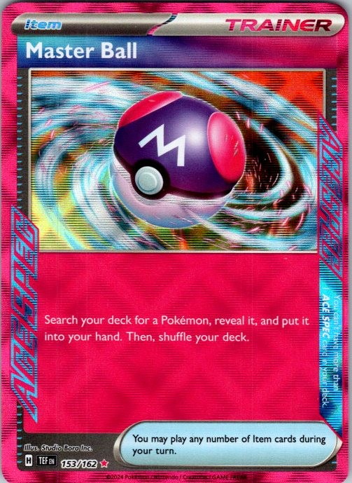 Master Ball Holo ACE SPEC Rare SV05: Temporal Forces 153/162 NM