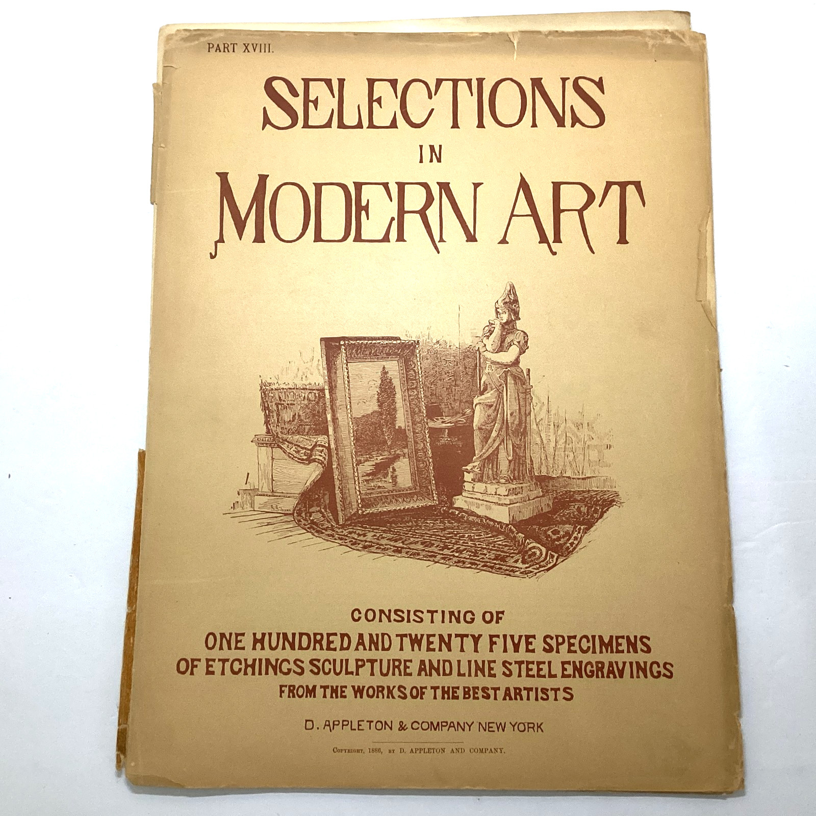 ANTIQUE 1886 SELECTIONS IN MODERN ART PRINTS D. APLETON & COMPANY NEW YORK-READ