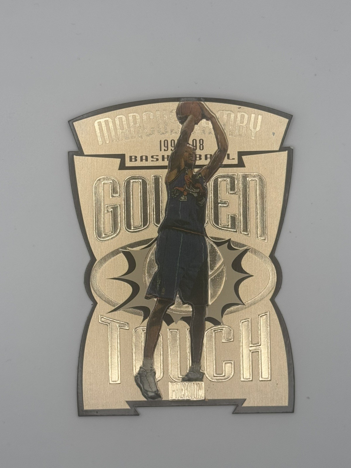 1997-98 SkyBox Premium Golden Touch #6GT Marcus Camby Die-Cut Raptors SP Insert 1997-98 SkyBox Premium Golden Touch #6GT Marcus Camby Die-Cut Raptors SP Insert