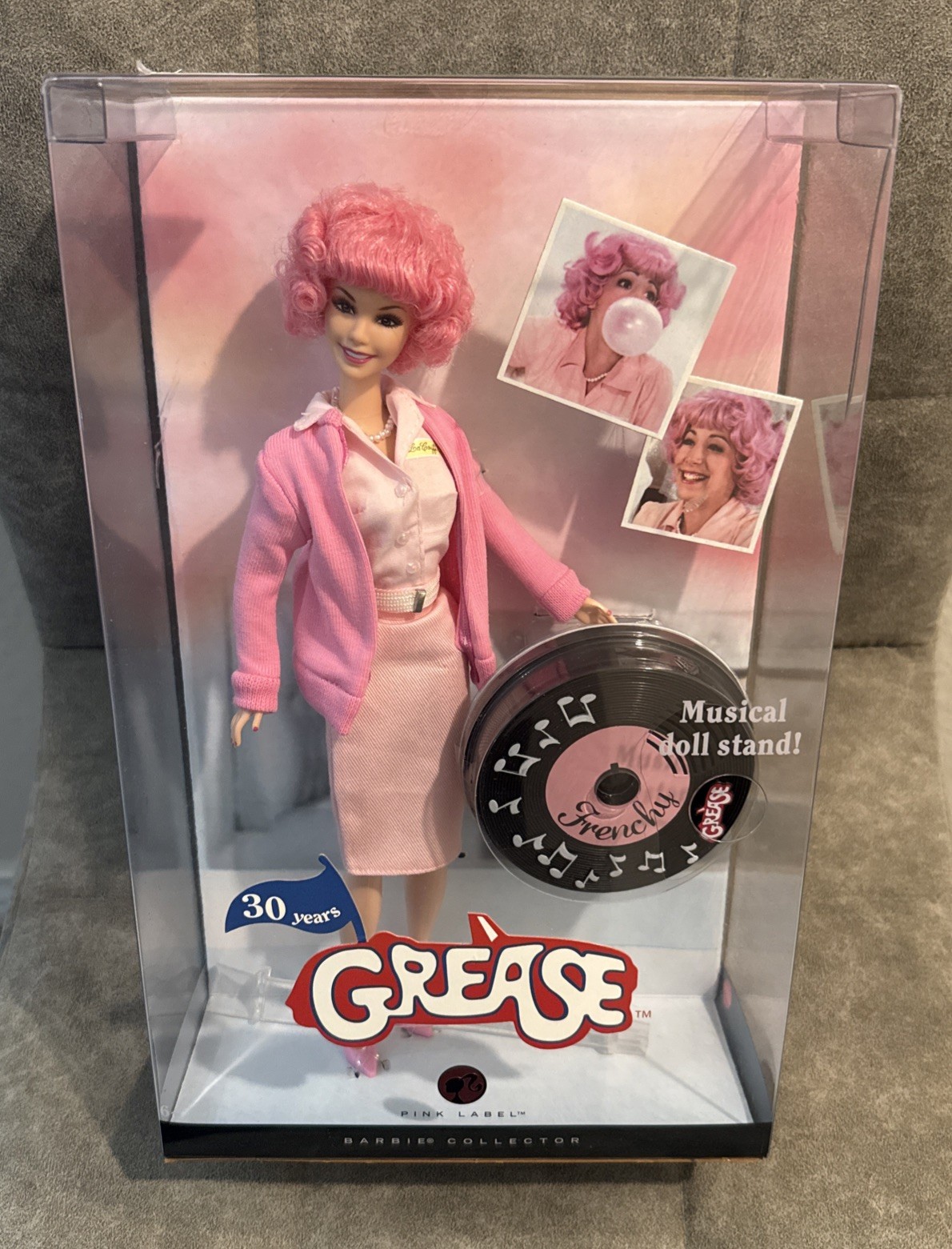GREASE Cheerleader FRENCHY Barbie Doll 30-Yr Anniversary Pink Label M0682 (NEW)