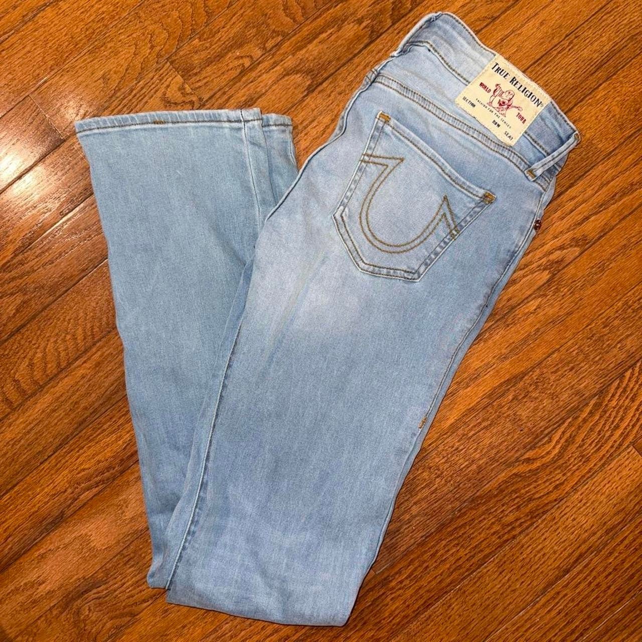 True Religion Billie Mid Rise Straight Leg Jeans Light Wash Blue Size 26 True Religion Billie Mid Rise Straight Leg Jeans Light Wash Blue Size 26