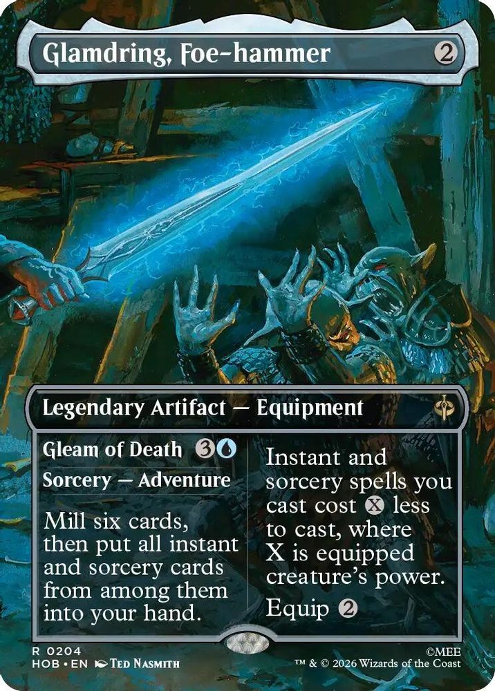 2026 MTG: HOB - Glamdring, Foe-hammer (Borderless) (#204, Rare, Near Mint) 2026 MTG: HOB - Glamdring, Foe-hammer (Borderless) (#204, Rare, Near Mint)