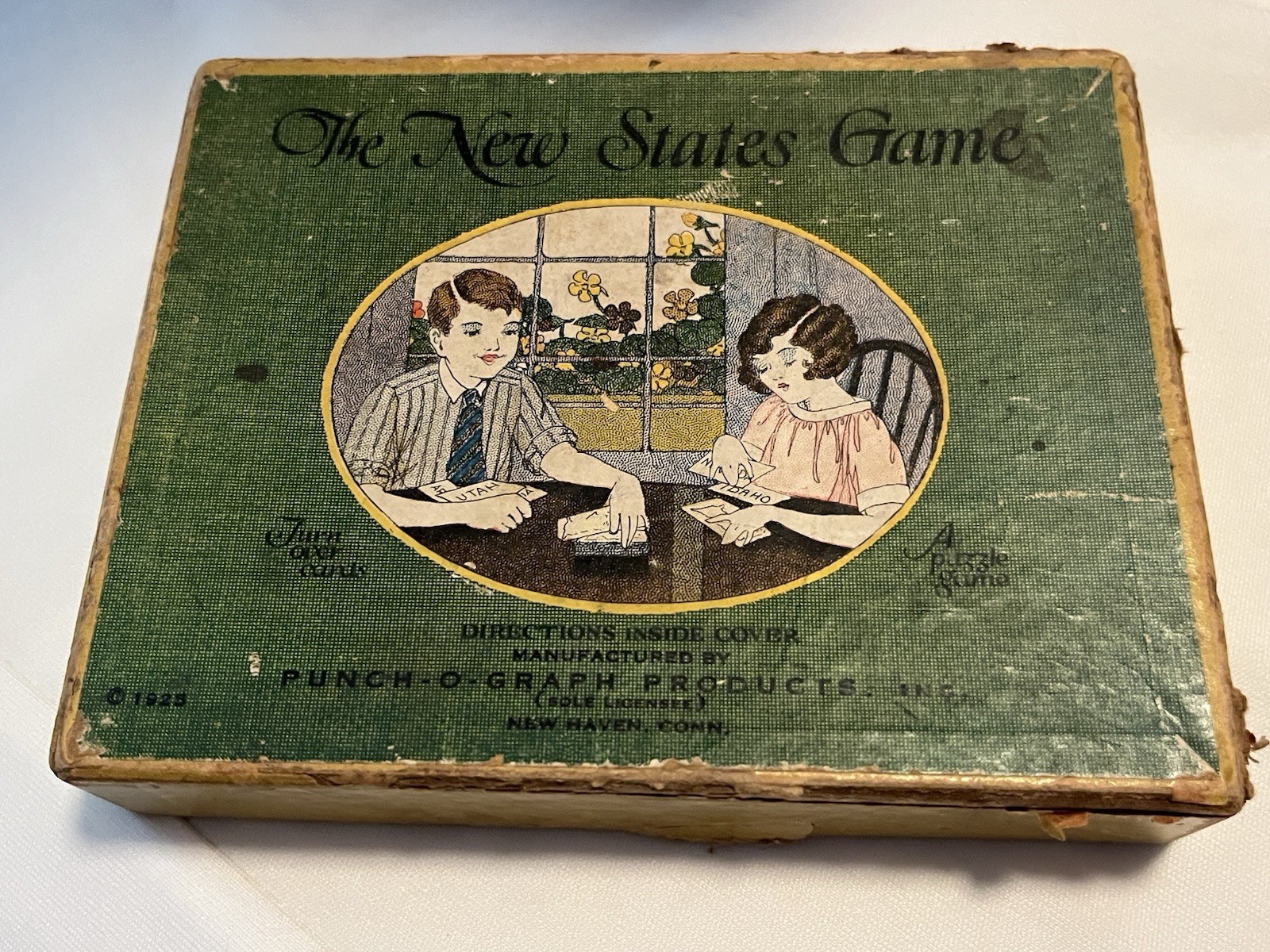 Antique Children’s Game State Memory 1925 1920’s United States toy educational Antique Children’s Game State Memory 1925 1920’s United States toy educational