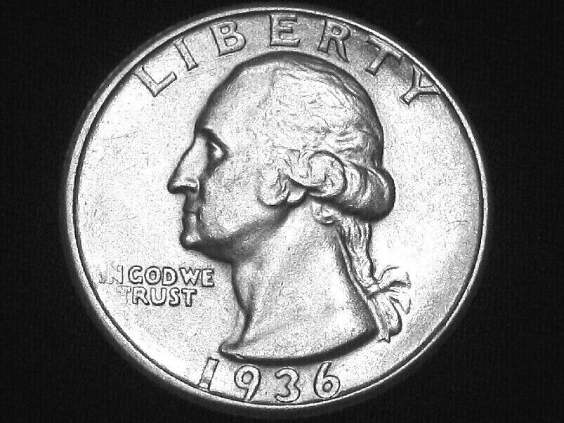 1936-D Washington Quarter --- Almost Uncirculated +++