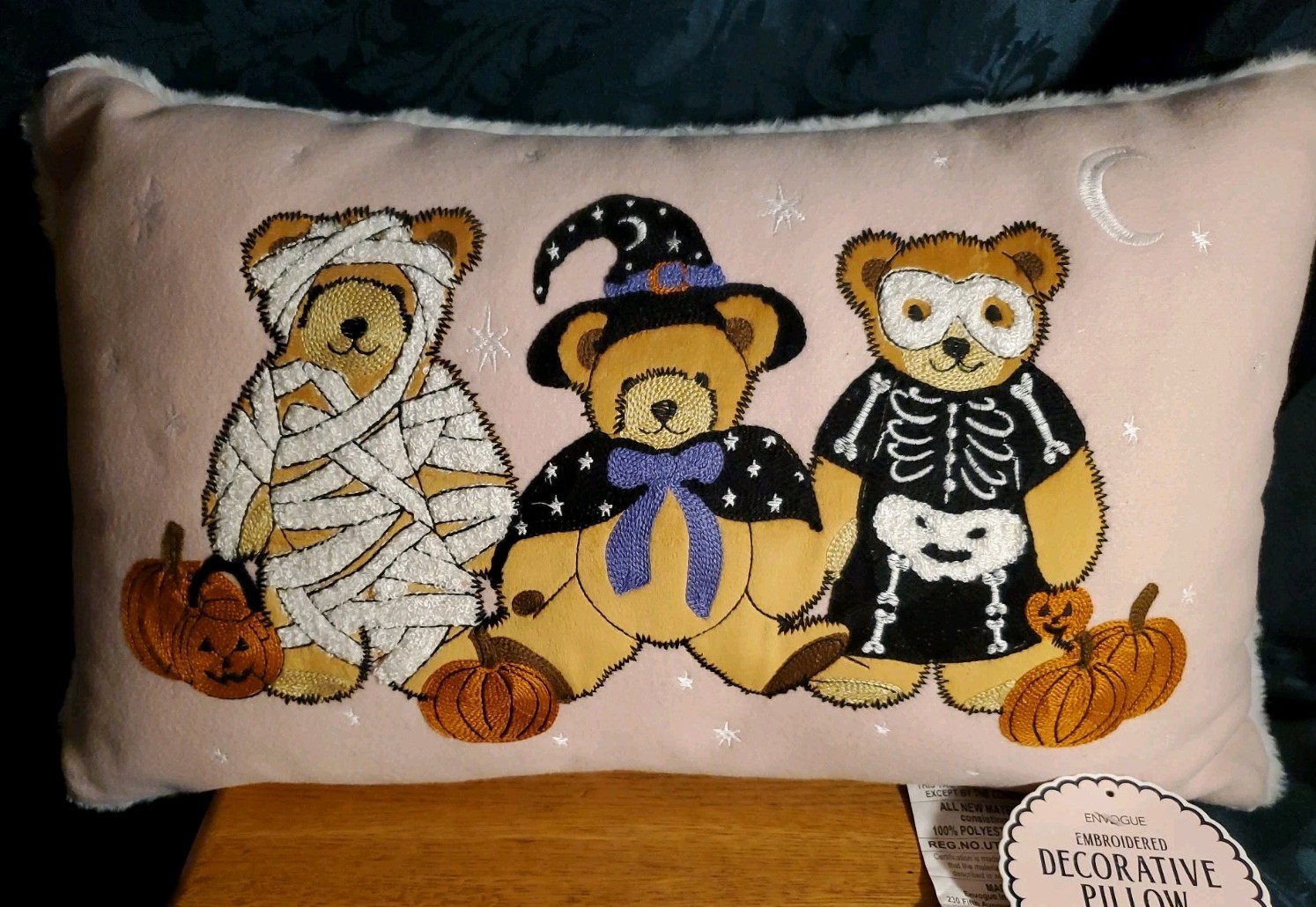 Envogue Halloween Teddy Bears in Costumes Embroidered Decorative Pillow 14 Envogue Halloween Teddy Bears in Costumes Embroidered Decorative Pillow 14