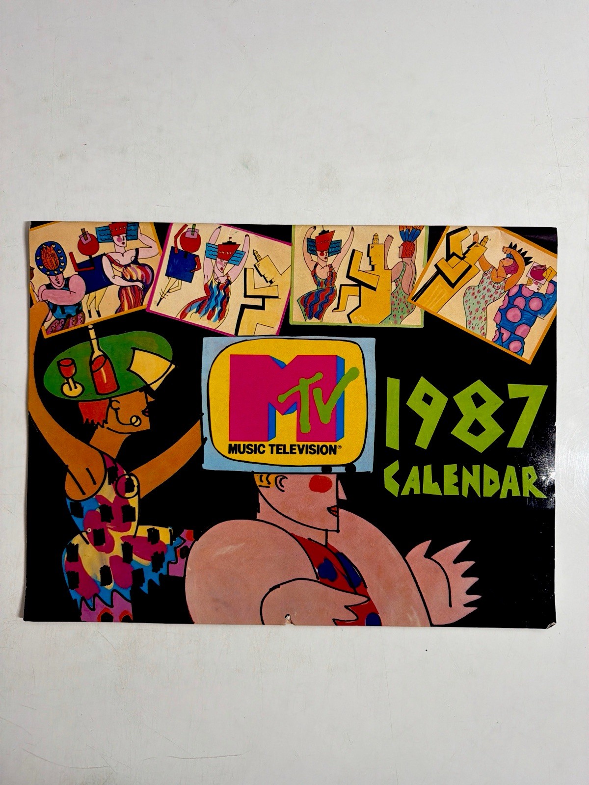Vintage 1987 MTV Calendar Harry N Abrams Printed in Japan Pop Art Pop Culture