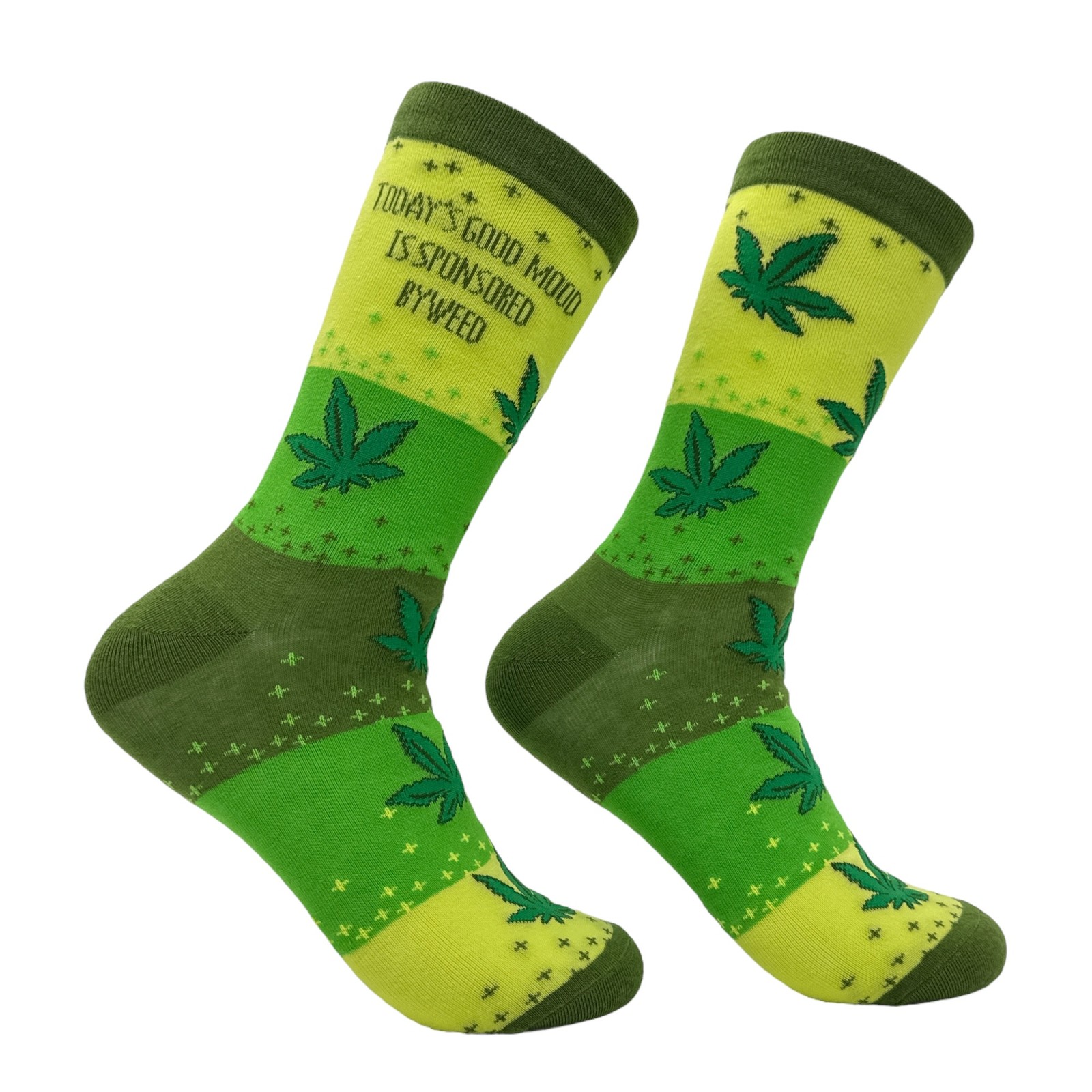 Women\'s Todays Good Mood Is Sponsored By Weed Socks Funny 420 Graphic Footwear