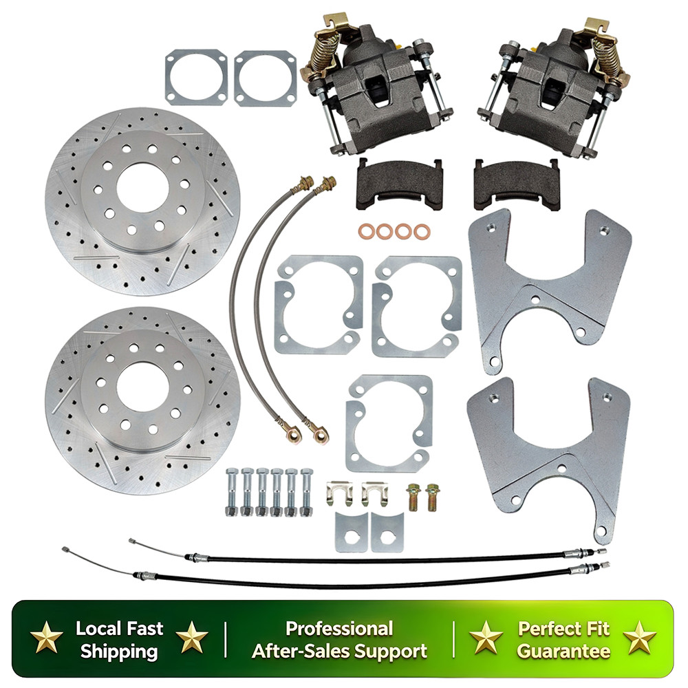 For 64-72 GM A Body 10/12 Rear Disc Brake Conversion Drilled and Slotted Rotors