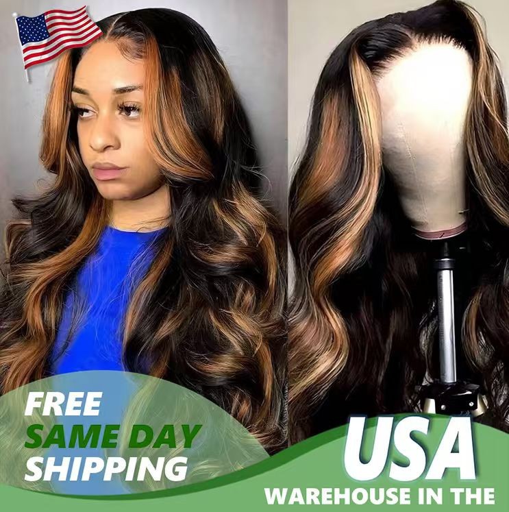 Brazilian Virgin Human Hair 5x5 Boyd Wave Human Hair Ombre 1B/30 Lace Front Wigs