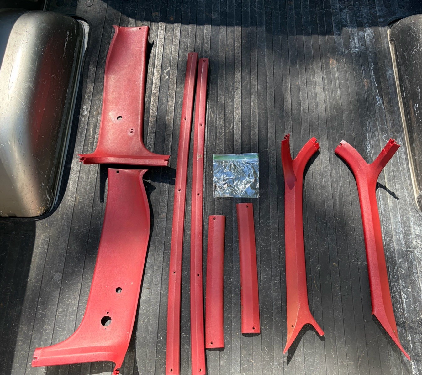 73-80 Chevy/GMC Truck Red Plastic Interior Garnish Molding Set Trim Kit 73-80 Chevy/GMC Truck Red Plastic Interior Garnish Molding Set Trim Kit