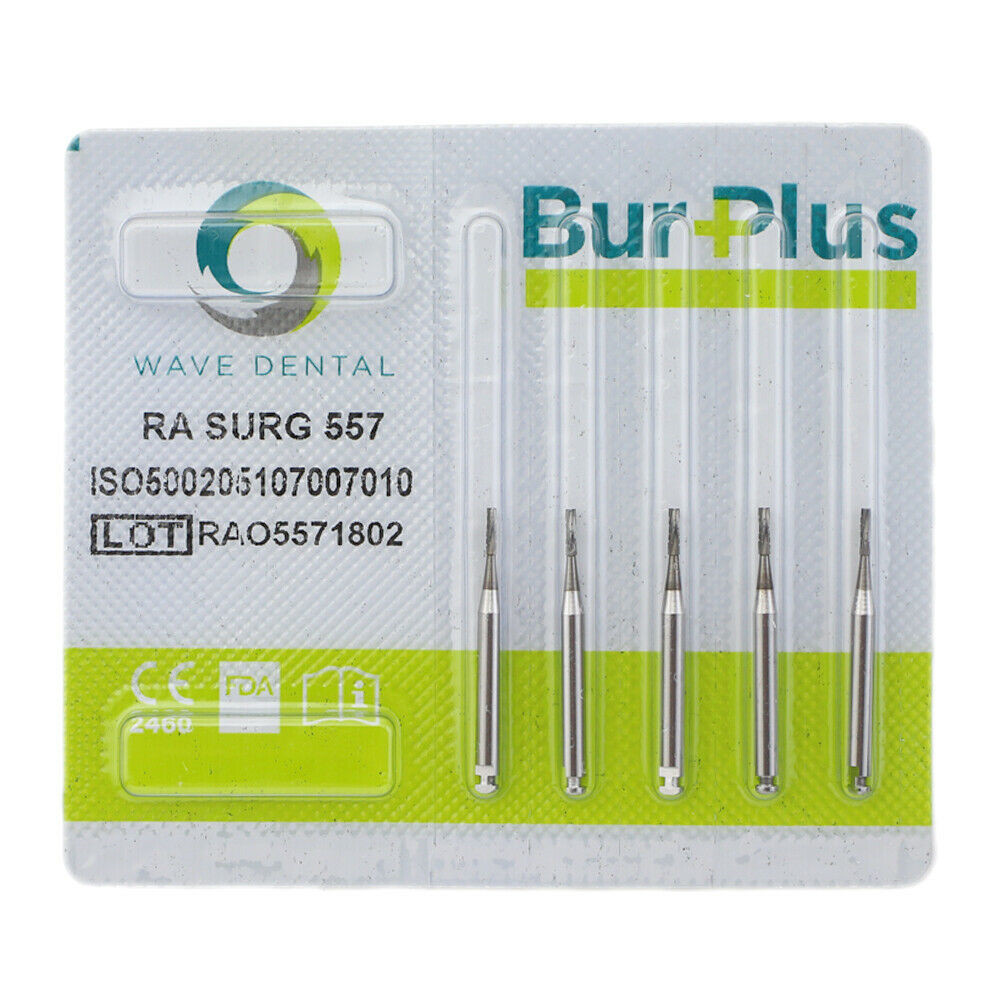 WAVE Dental Surgical Carbide Burs RA #557 Bur Cross Cut Fissure Flat End Latch WAVE Dental Surgical Carbide Burs RA #557 Bur Cross Cut Fissure Flat End Latch