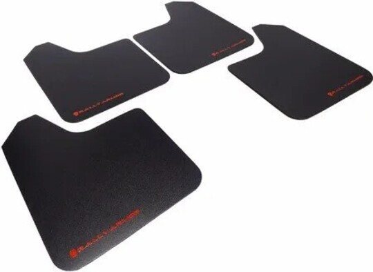 Rally Armor Basic Universal Mud Flaps Set of 4 No HW, BLACK w/ RED MF12-BAS-RD Rally Armor Basic Universal Mud Flaps Set of 4 No HW, BLACK w/ RED MF12-BAS-RD