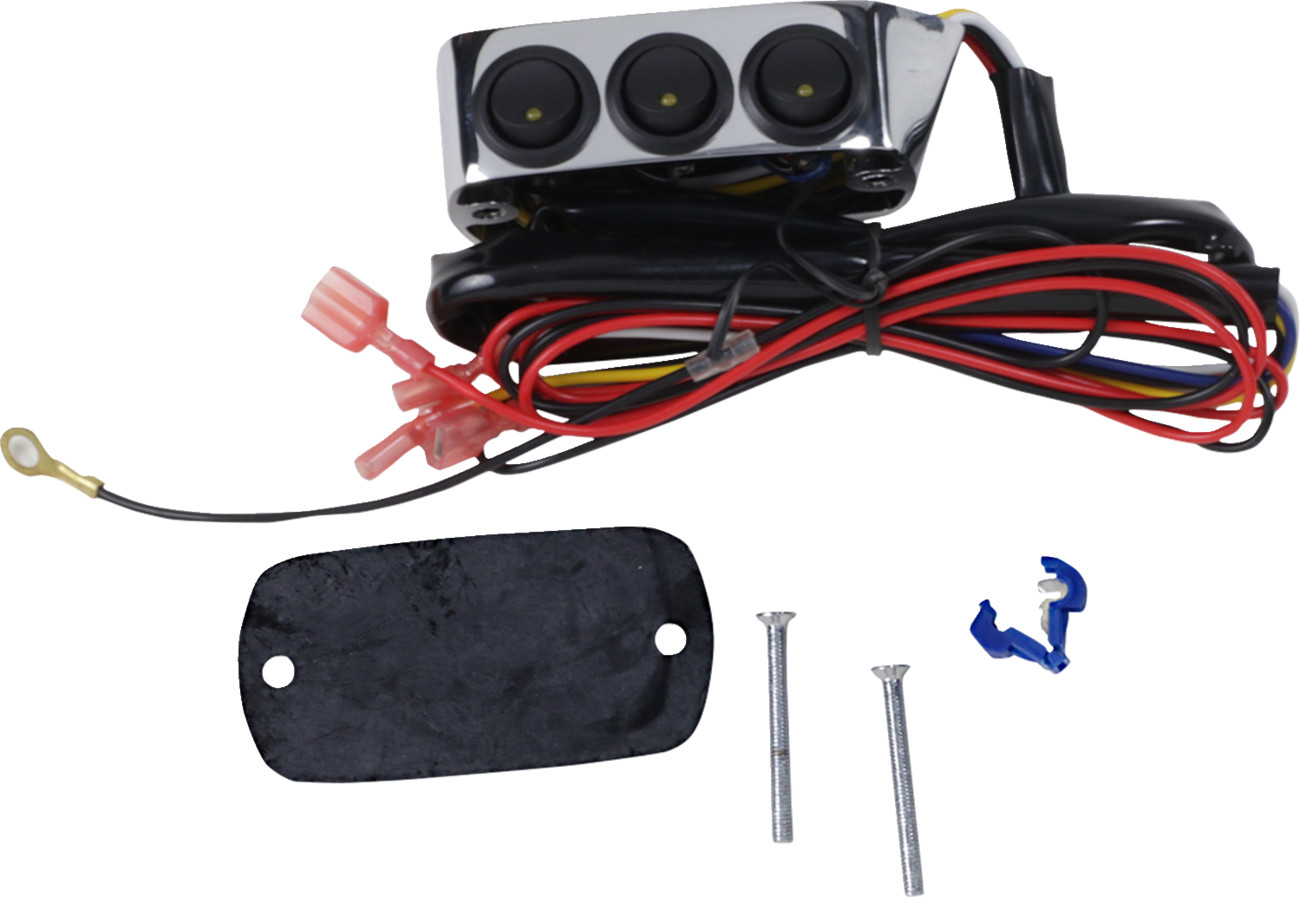 Show Chrome LED Switch Block Assembly Brake Side Chrome 52-605A