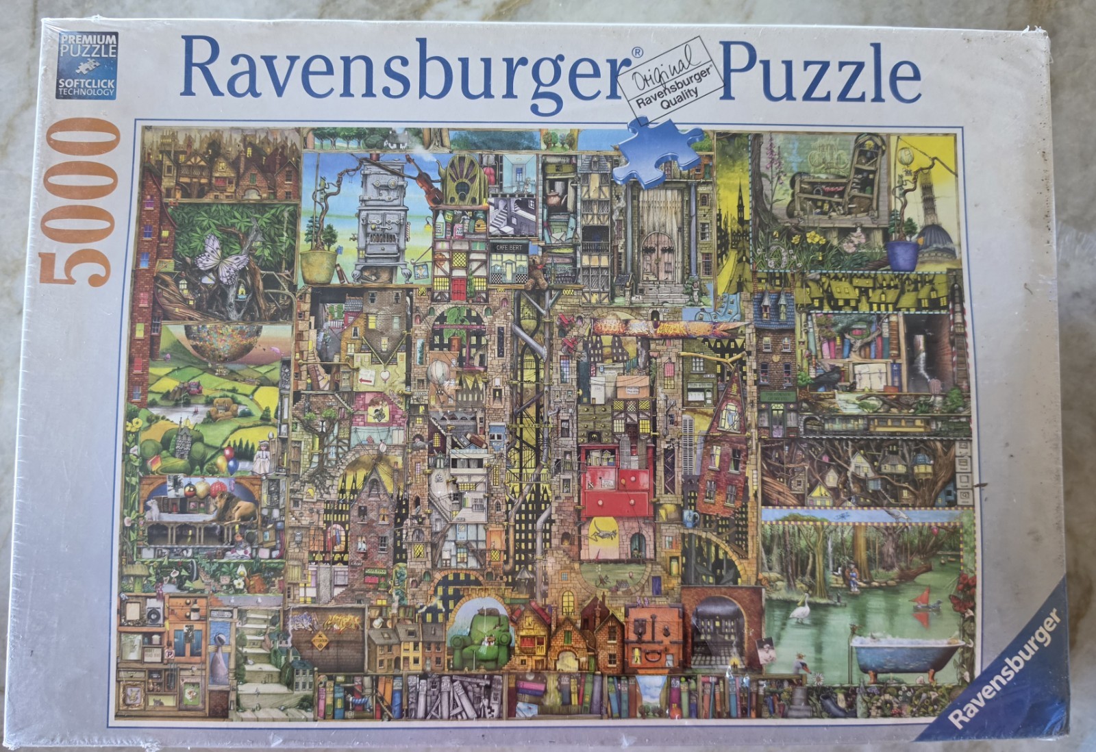 Ravensburger BIZARRE TOWN 5000 Piece Puzzle NEW Colin Thompson 2014 No 174300 Ravensburger BIZARRE TOWN 5000 Piece Puzzle NEW Colin Thompson 2014 No 174300