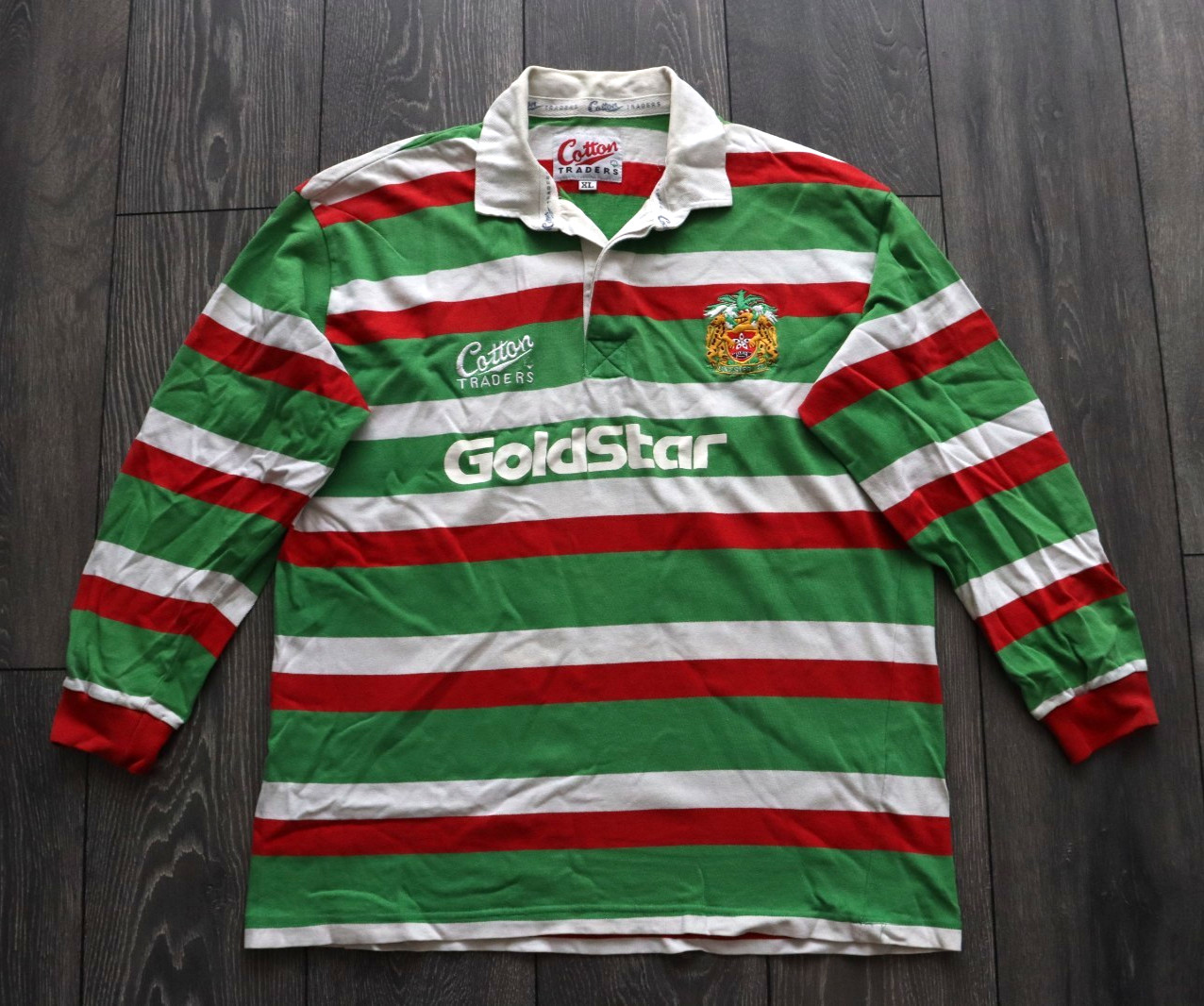LEICESTER TIGERS 1996 1997 LONG SLEEVE MEN RUGBY UNION SHIRT JERSEY VINTAGE XL LEICESTER TIGERS 1996 1997 LONG SLEEVE MEN RUGBY UNION SHIRT JERSEY VINTAGE XL
