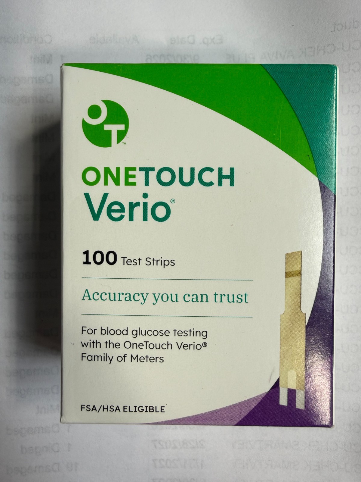 OneTouch Verio Glucose Blood Test Strips - 100 Count New Sealed Exp 10/2026+ OneTouch Verio Glucose Blood Test Strips - 100 Count New Sealed Exp 10/2026+