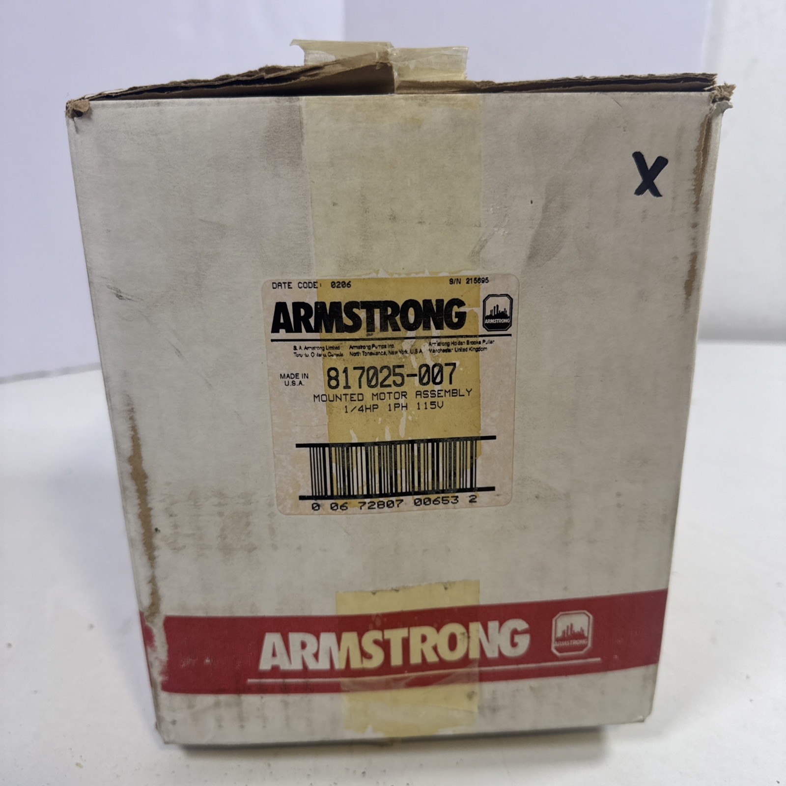 ARMSTRONG 817025-007 / 817025007 (BRAND NEW) 1/4HP 🇺🇸🇺🇸