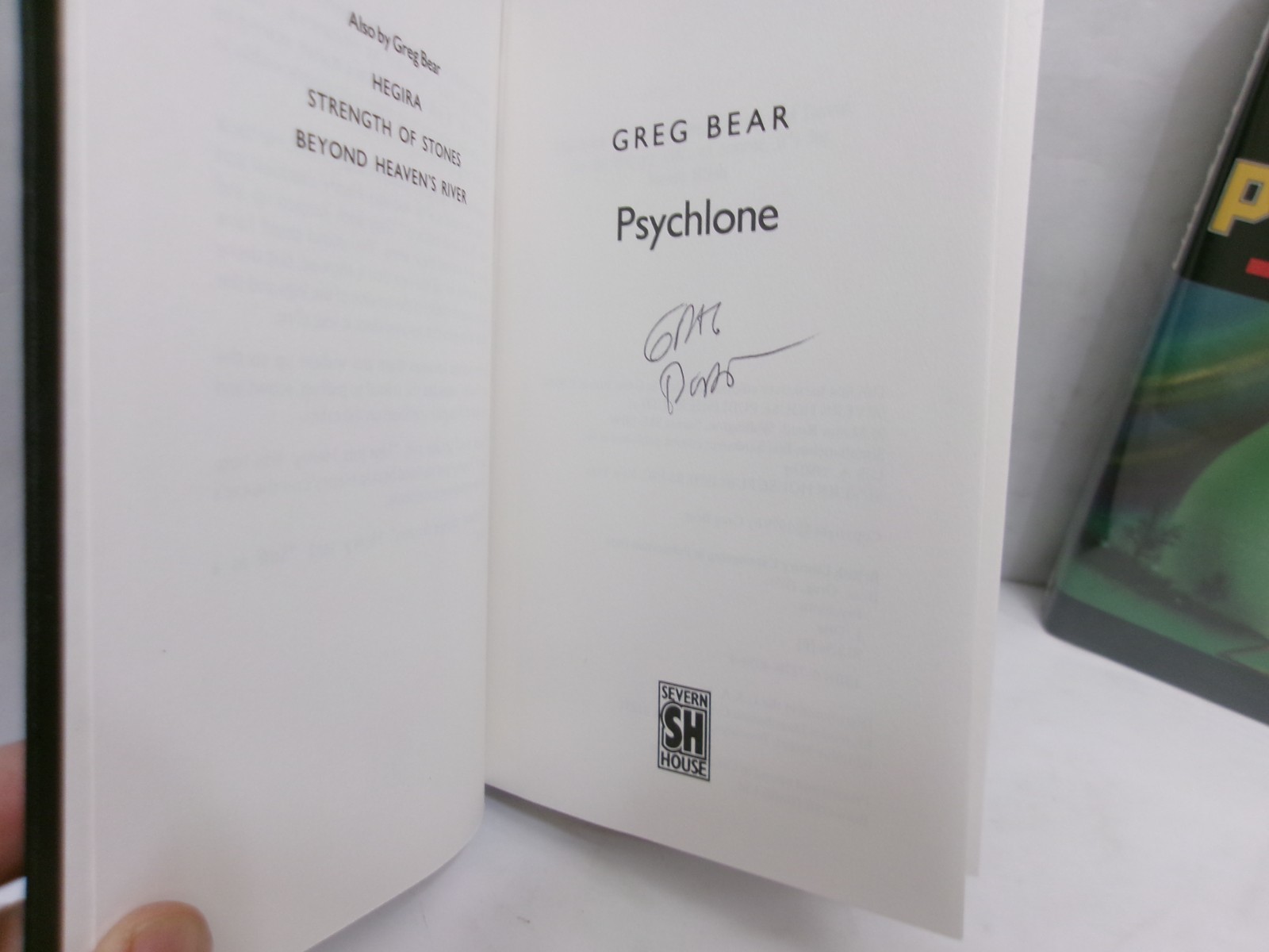 Psychlone by Greg Bear Severn House HCDJ * Flat Signed* unused~ Ships Boxed Psychlone by Greg Bear Severn House HCDJ * Flat Signed* unused~ Ships Boxed