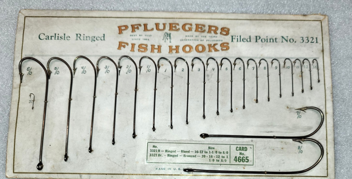 Rare Antique Pflueger Salesman Sample Hook Board