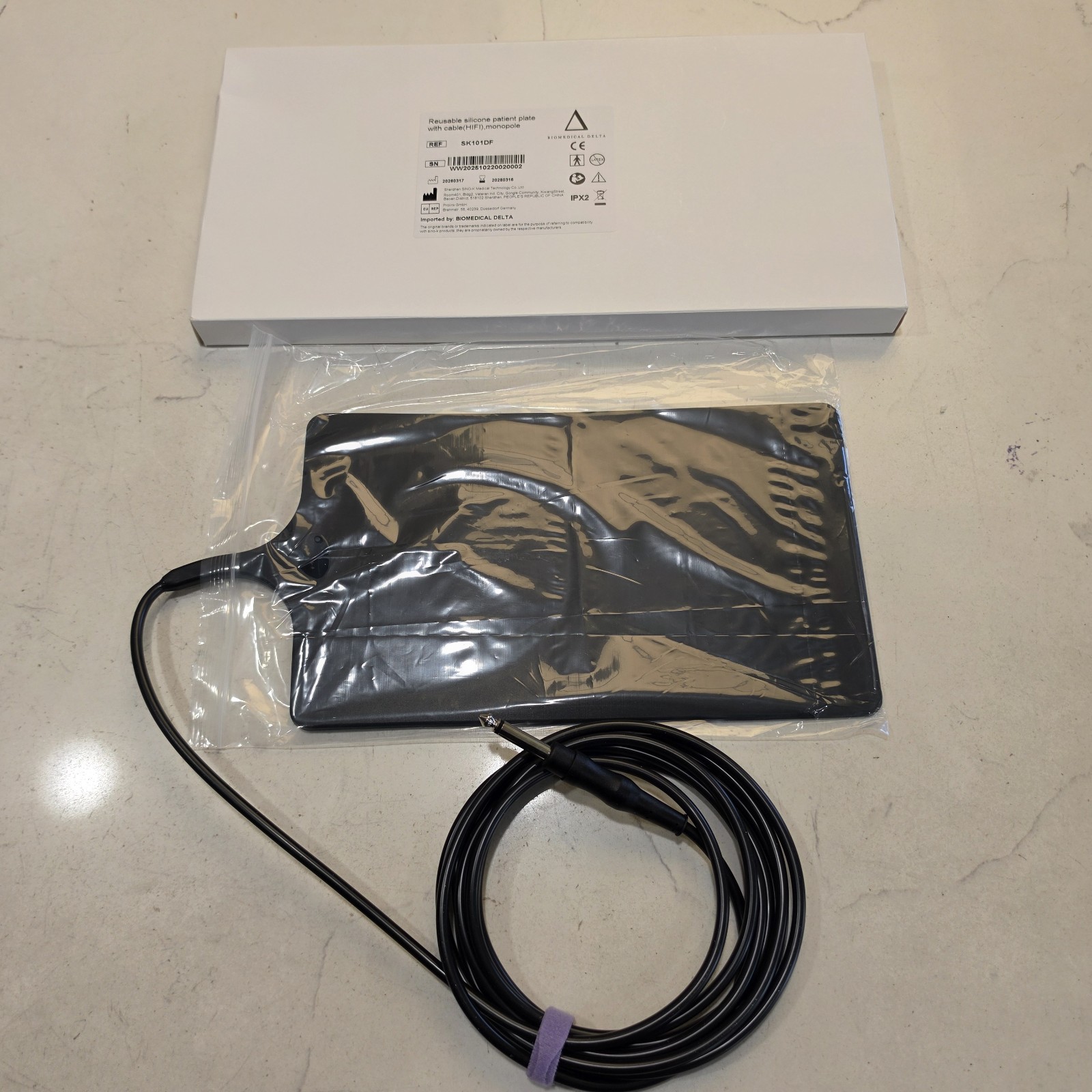 Reusable Silicone Patient Plate With Cable (HIFI) SK101DF