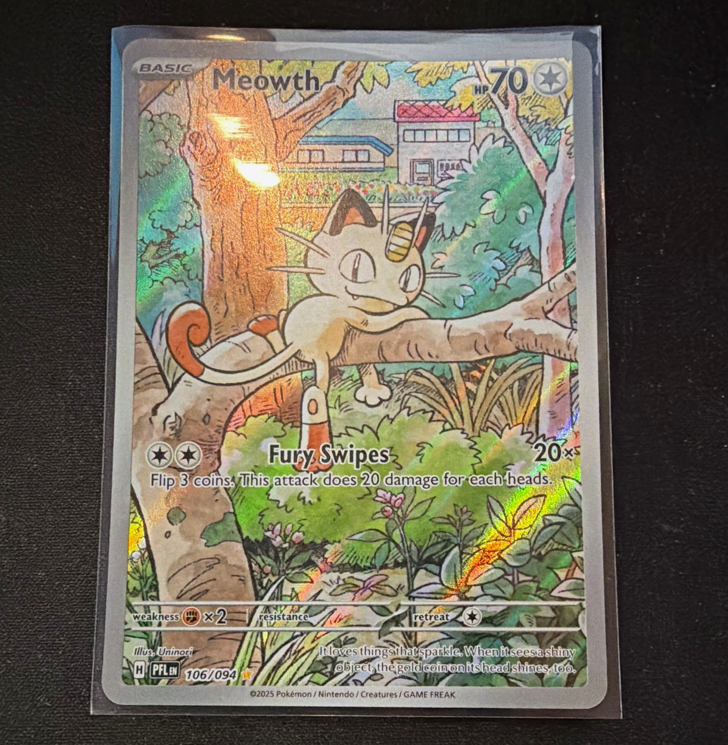 Meowth 106/094 Me02: Phantasmal Flames Illustration Rare Holo EN 70HP Meowth 106/094 Me02: Phantasmal Flames Illustration Rare Holo EN 70HP