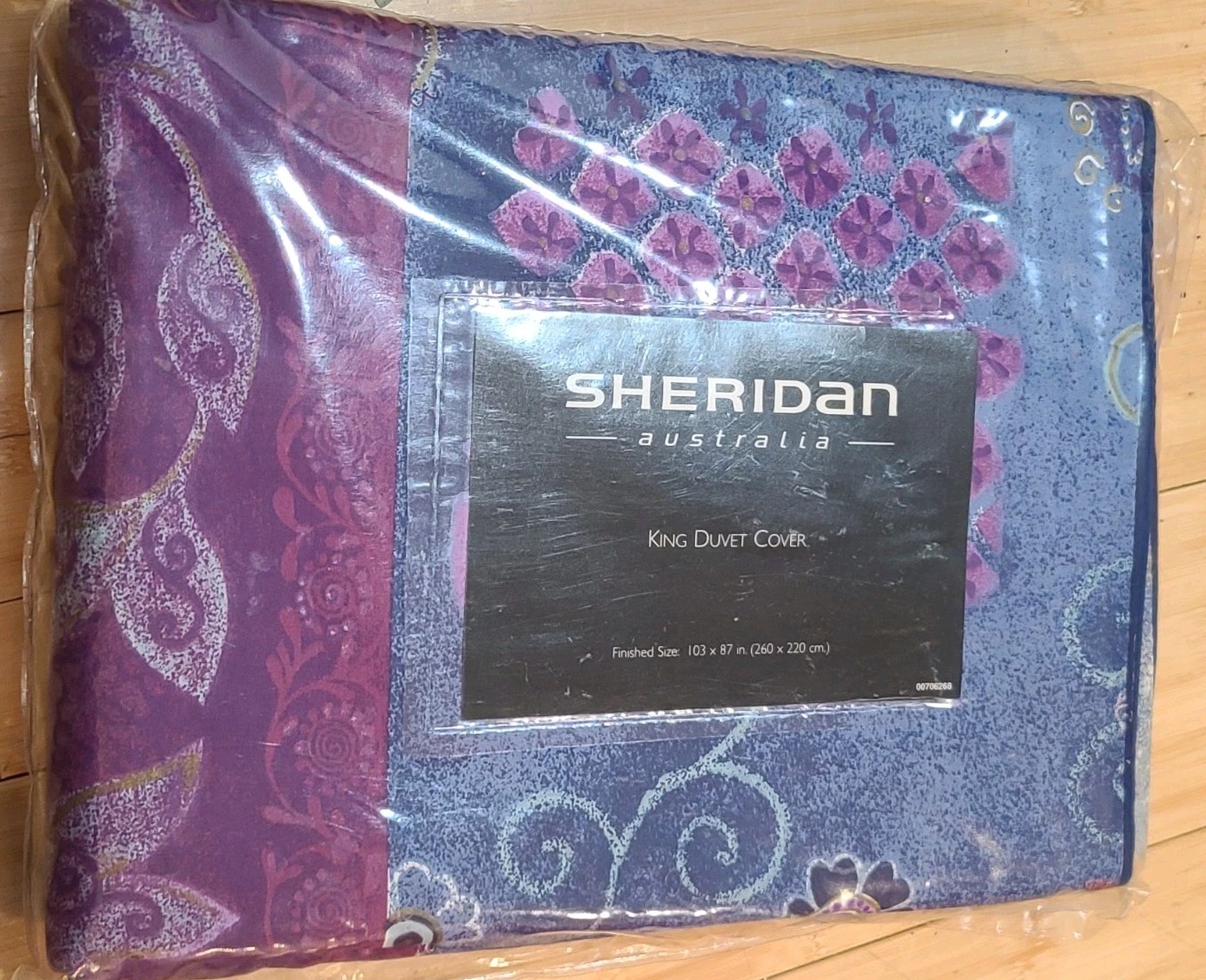 2pc Set Vtg Salvador Sheridan Australia Duvet Cover & WC Bed Skirt Blue Purple 2pc Set Vtg Salvador Sheridan Australia Duvet Cover & WC Bed Skirt Blue Purple