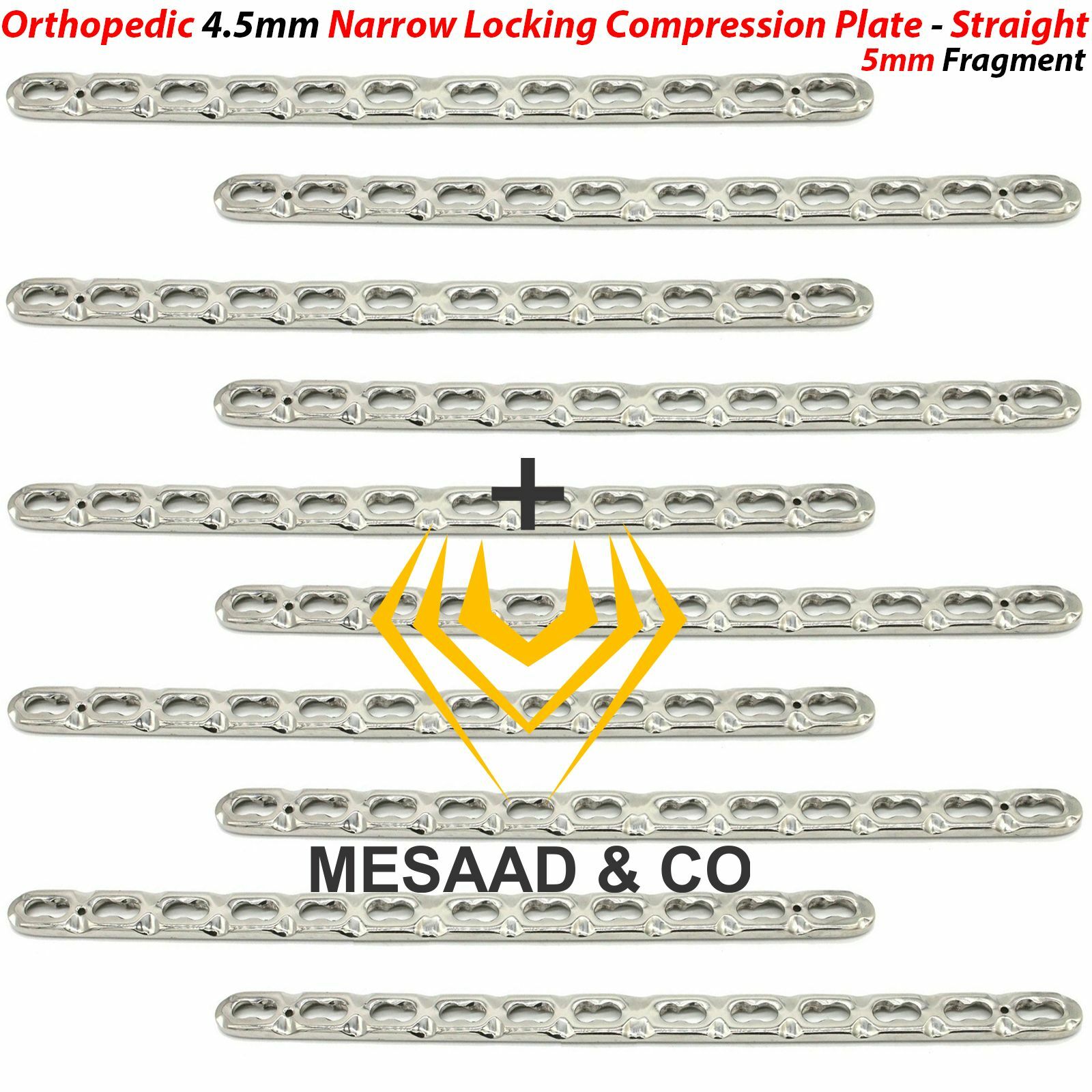 Orthopedic Instruments 4.5mm Narrow Locking Compression Platz - Straight 12 Holz Orthopedic Instruments 4.5mm Narrow Locking Compression Platz - Straight 12 Holz