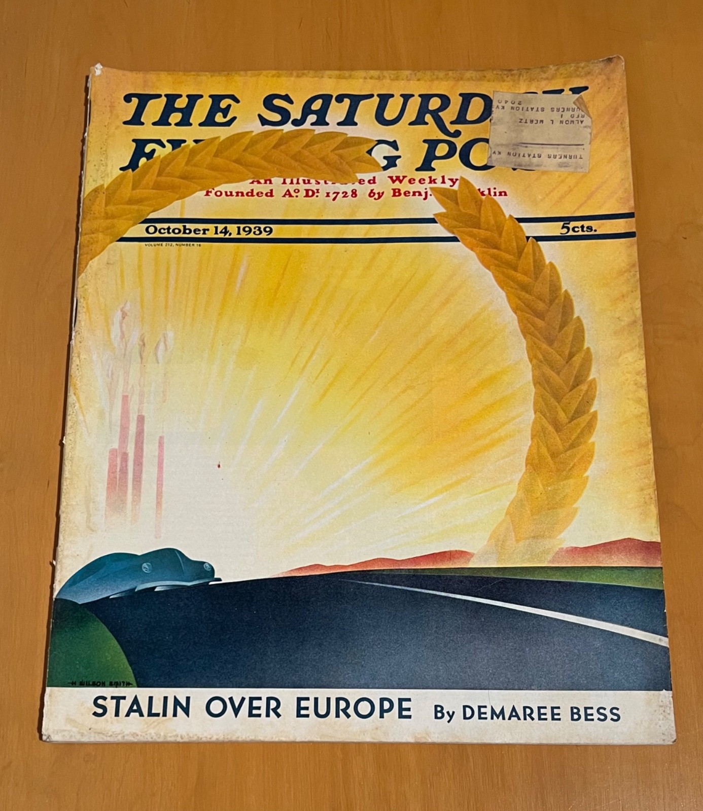 The Saturday Evening Post Magazine 1939 October 14th  Stalin Over Europe 30s