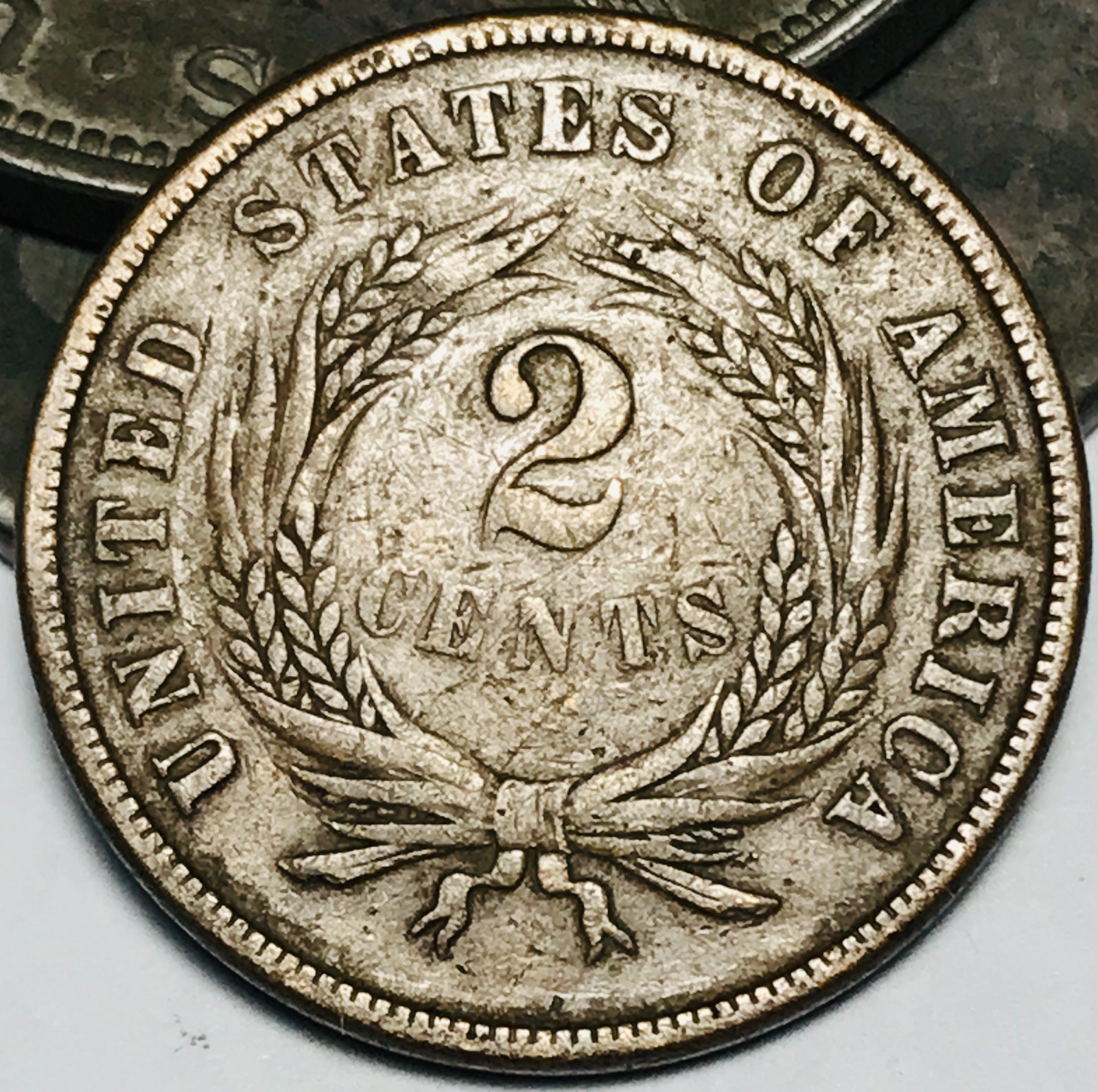 1866 Two Cent Piece 2C Ungraded Circulated US Copper Coin CC29089 1866 Two Cent Piece 2C Ungraded Circulated US Copper Coin CC29089