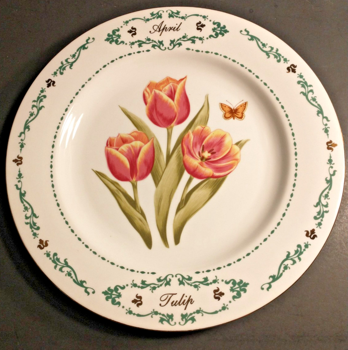 Domestications Flower of the Month 10.625\'\' Dinner Plate April Tulip Domestications Flower of the Month 10.625\'\' Dinner Plate April Tulip