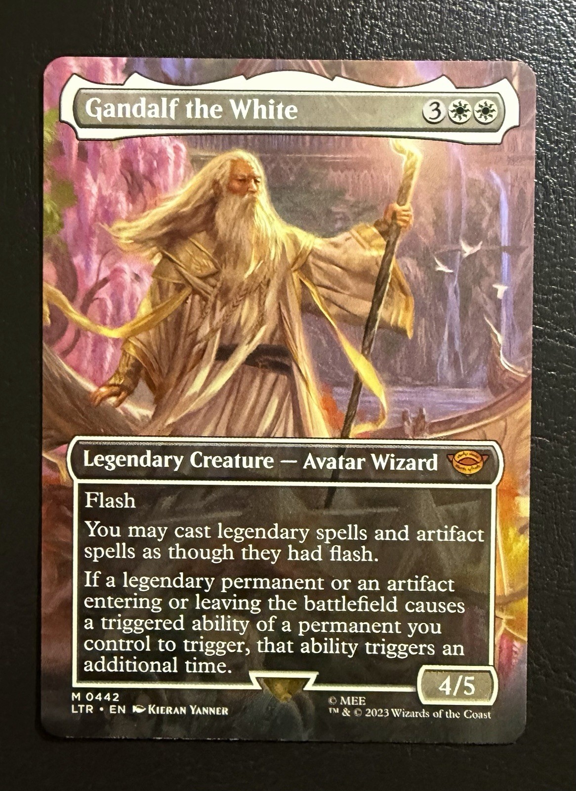 MTG Gandalf the White Borderless Mythic LTR 0442 EN