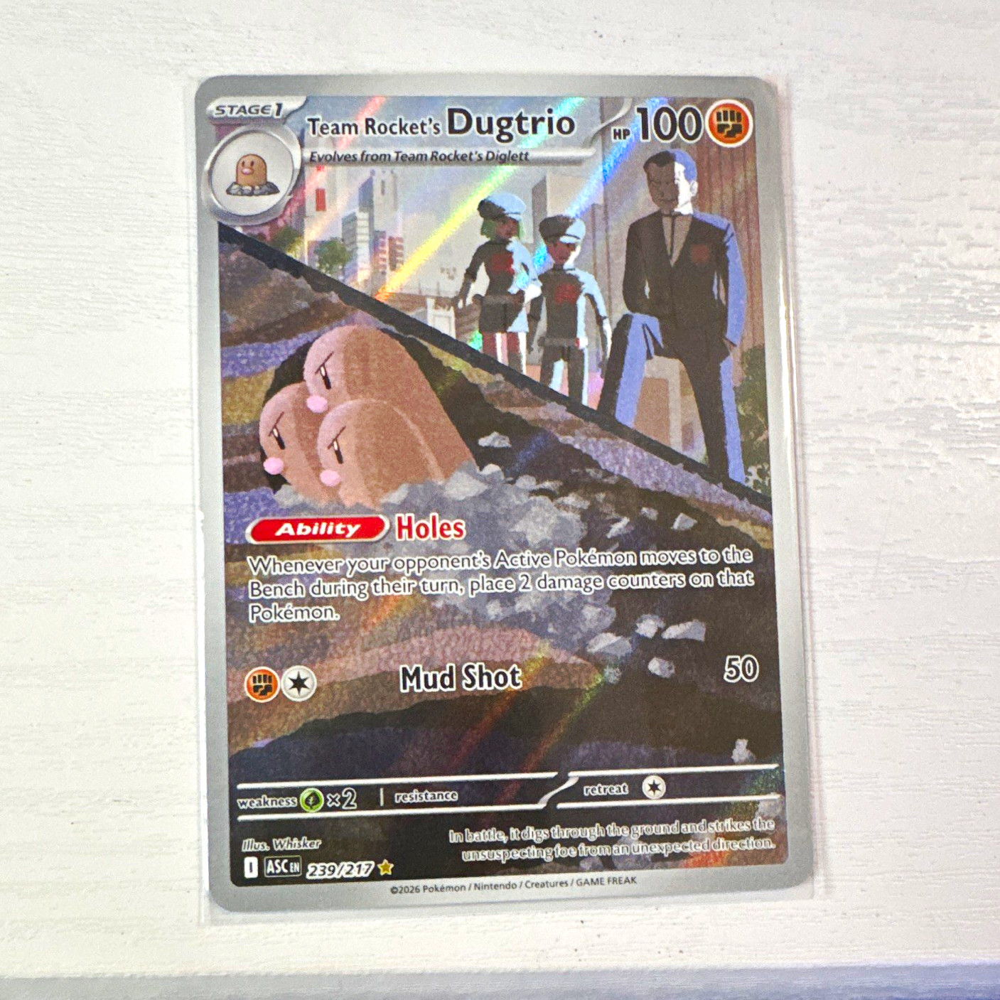 The Pokémon Company Team Rocket\'s Dugtrio 239/217 Holo Rare English 2026 The Pokémon Company Team Rocket\'s Dugtrio 239/217 Holo Rare English 2026
