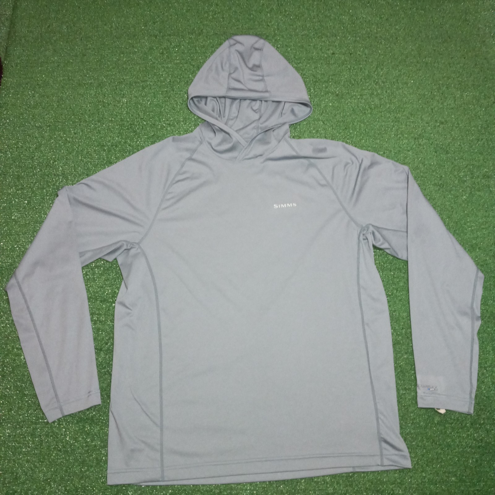 Simms SolarFlex Performance Hoodie Pullover Fishing Gray Mens Large