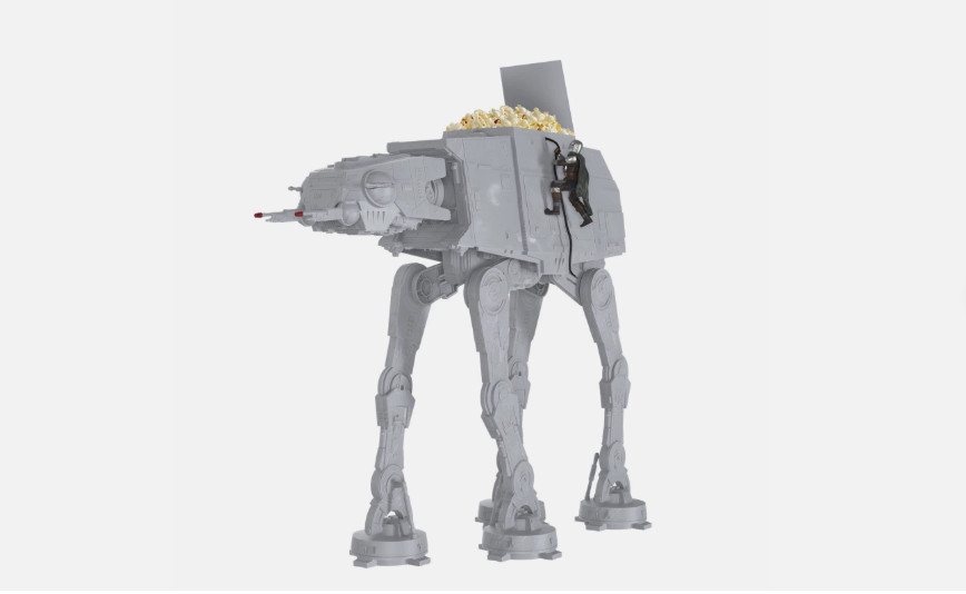 Cinemark exclusive Star Wars AT-AT Vehicle popcorn bucket mandalorian and grogu Cinemark exclusive Star Wars AT-AT Vehicle popcorn bucket mandalorian and grogu