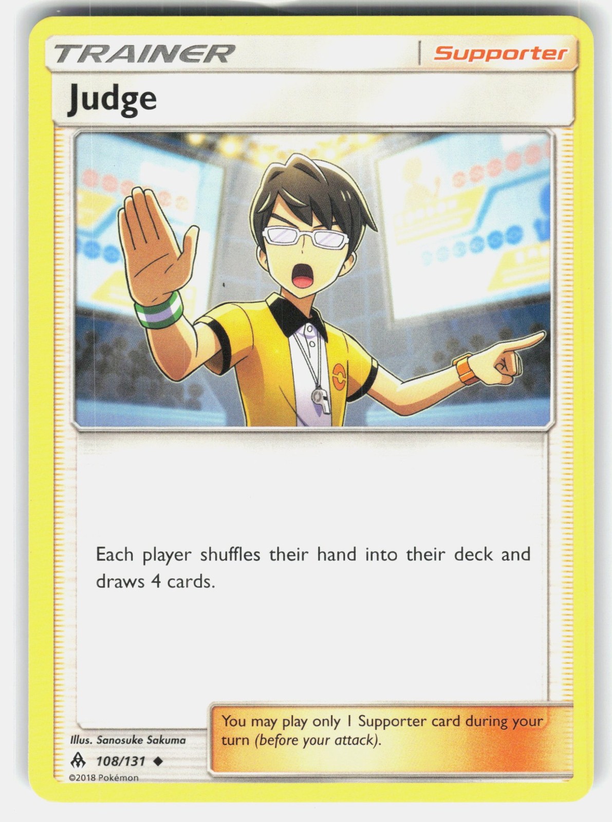 Judge 108/131 Pokemon SM - Forbidden Light Judge 108/131 Pokemon SM - Forbidden Light