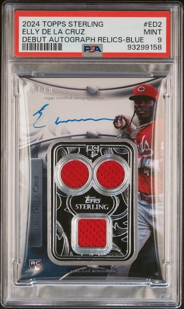 2024 Topps Sterling - Sterling Debuts Autographed Relics Elly De La Cruz /10 rc