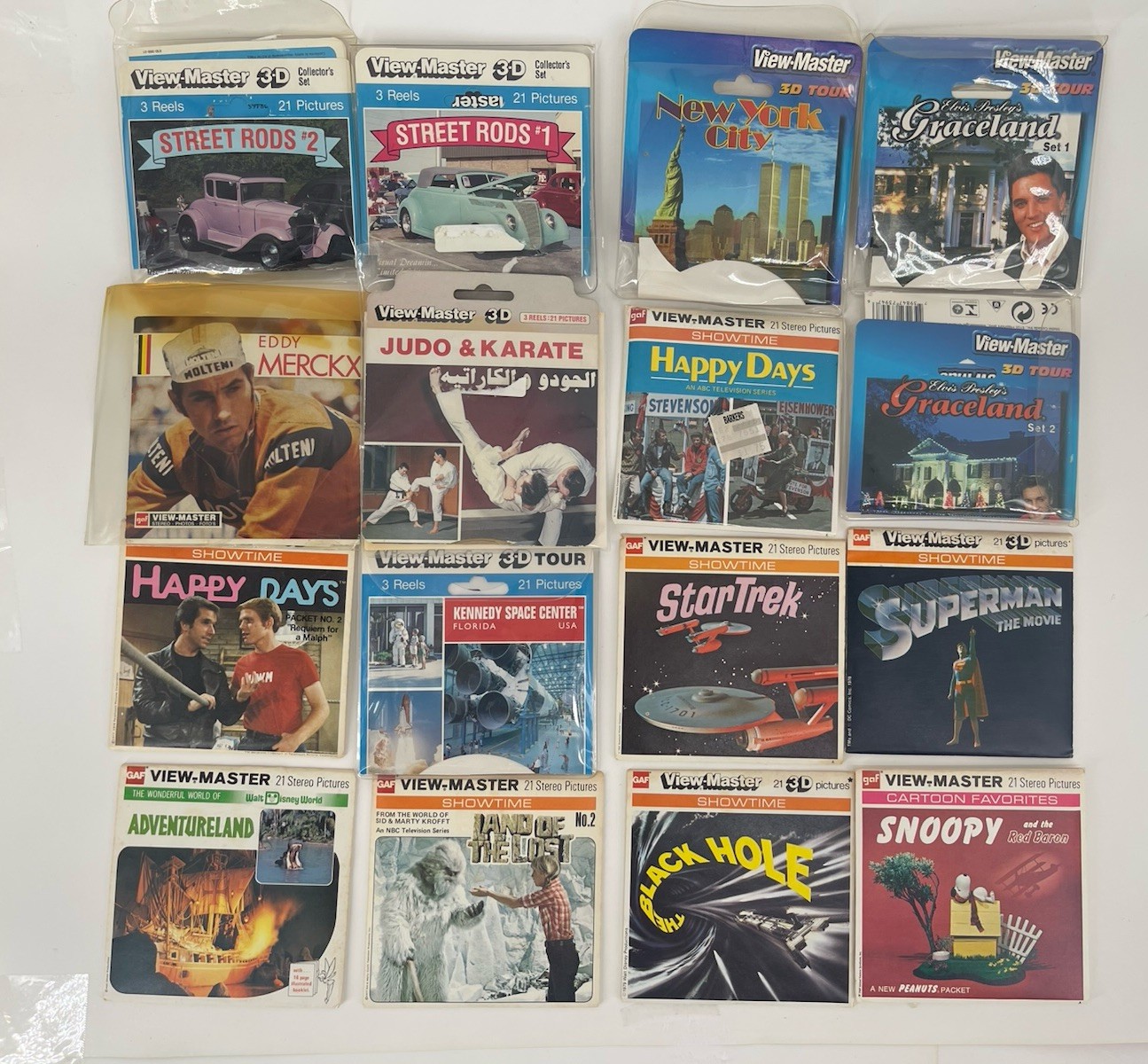 Vintage View-Master 3-Reel Lot 16 Sets Star Trek Superman Black Hole Happy D #72 Vintage View-Master 3-Reel Lot 16 Sets Star Trek Superman Black Hole Happy D #72